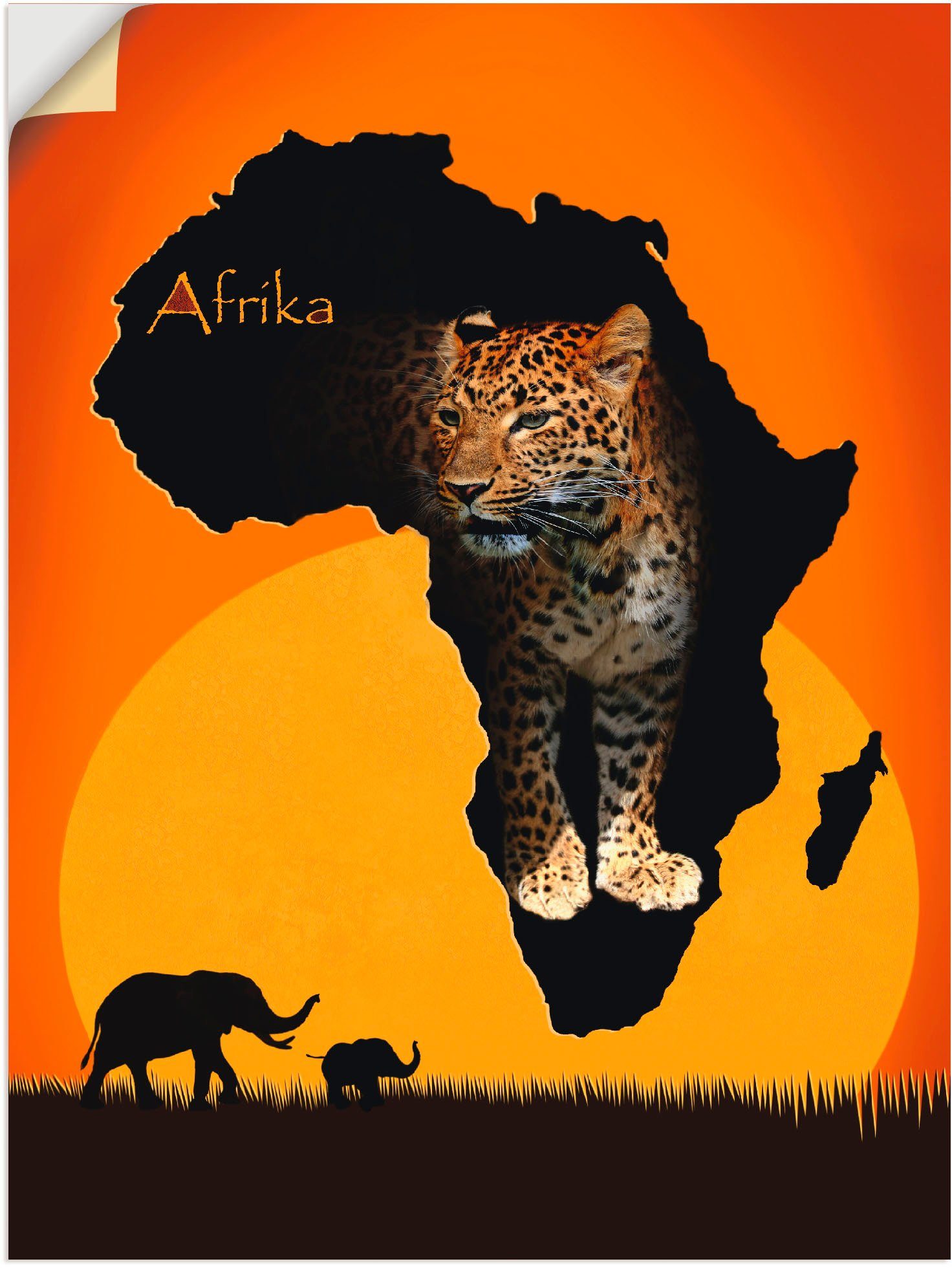 Artland artprint Afrika der schwarze Kontinent