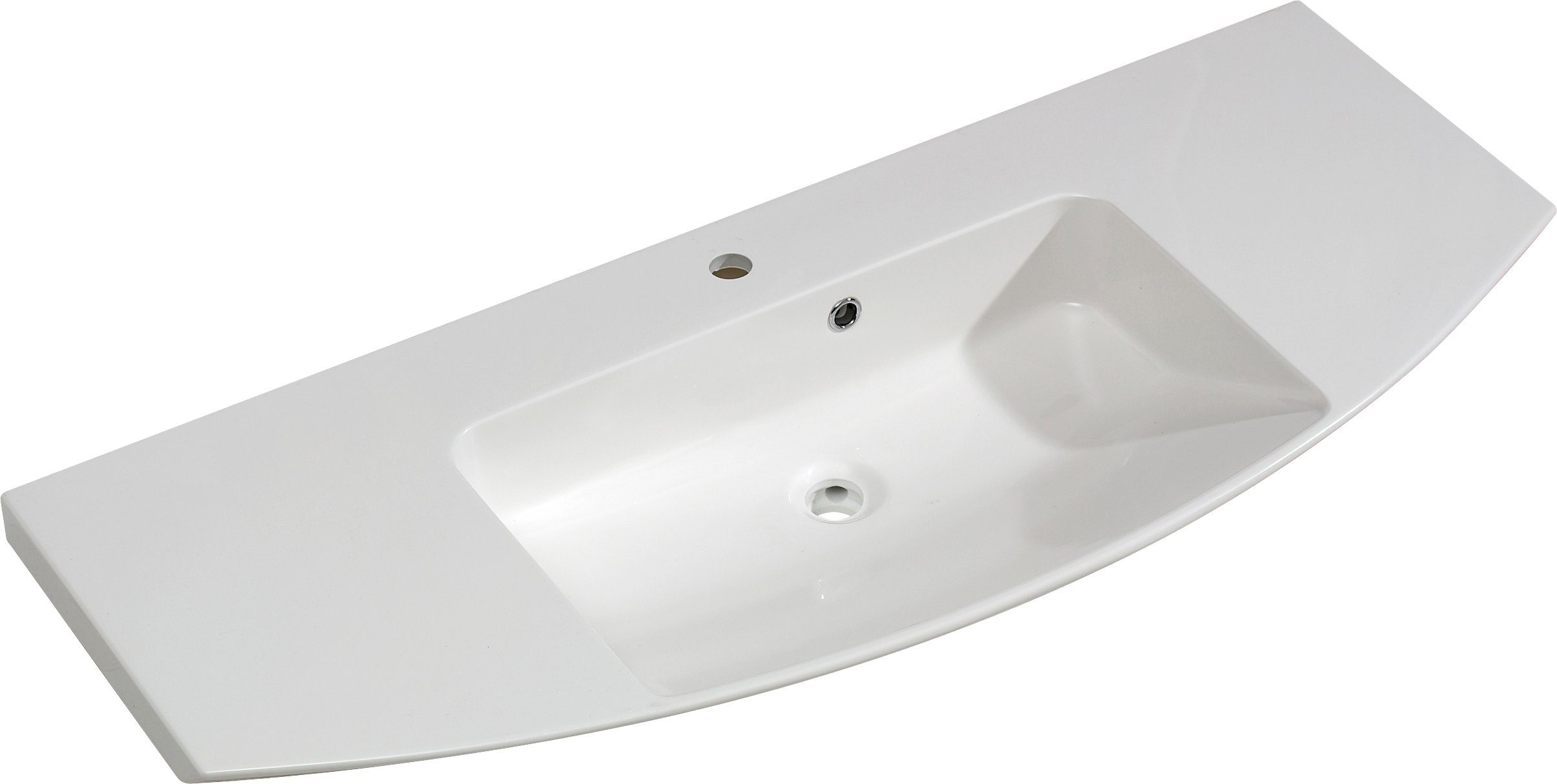 Saphir Badkamerserie Cassca sprint 2-delig mineraalmarmeren wastafel met led-spiegelkast (2-delig)