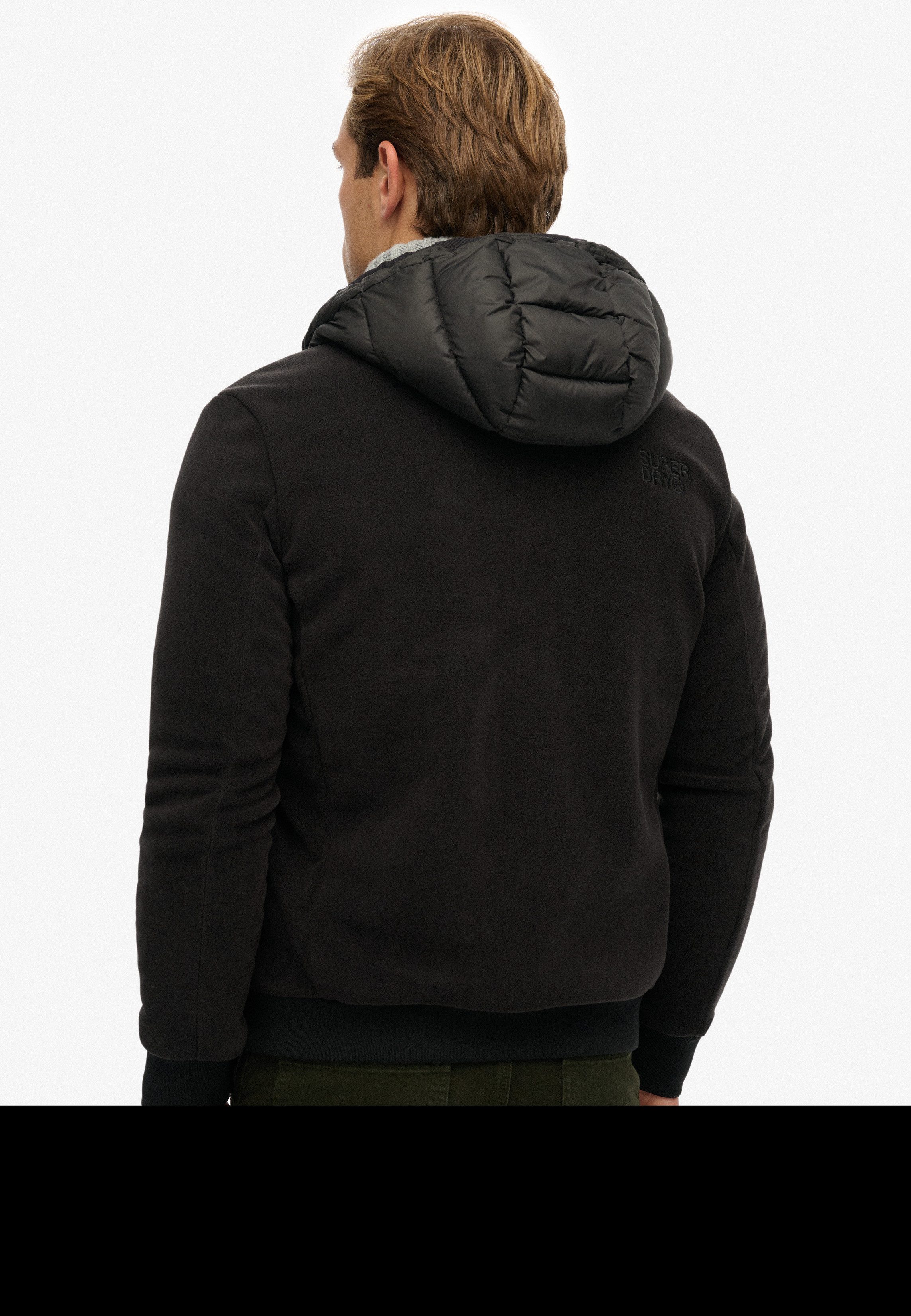 Superdry Gewatteerde jas HOOD STORM FLEECE HYBRID JKT