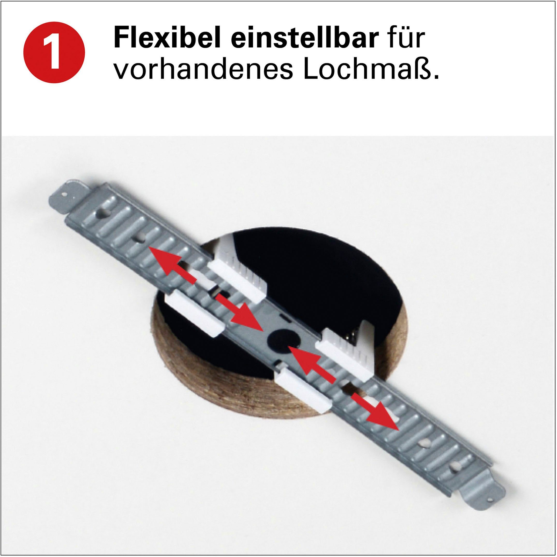 näve Led-plafondlamp Bonus 3 lichtkleuren, 2-in-1-uitstraling, ring chroom magnetisch afneembaar (1 stuk)