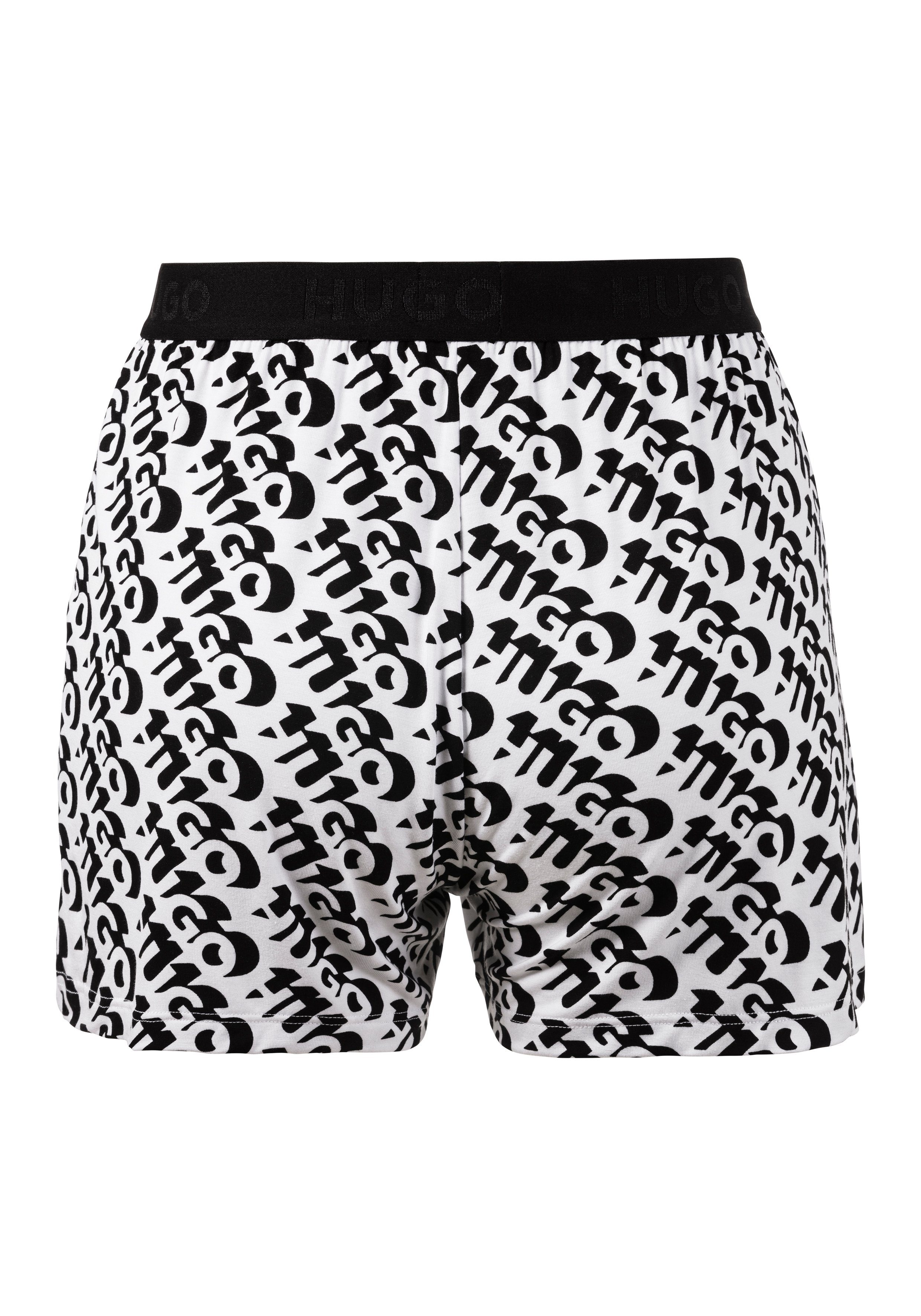 HUGO underwear Short UNITE_SHORTS PRINTED met elastische logo-tailleband