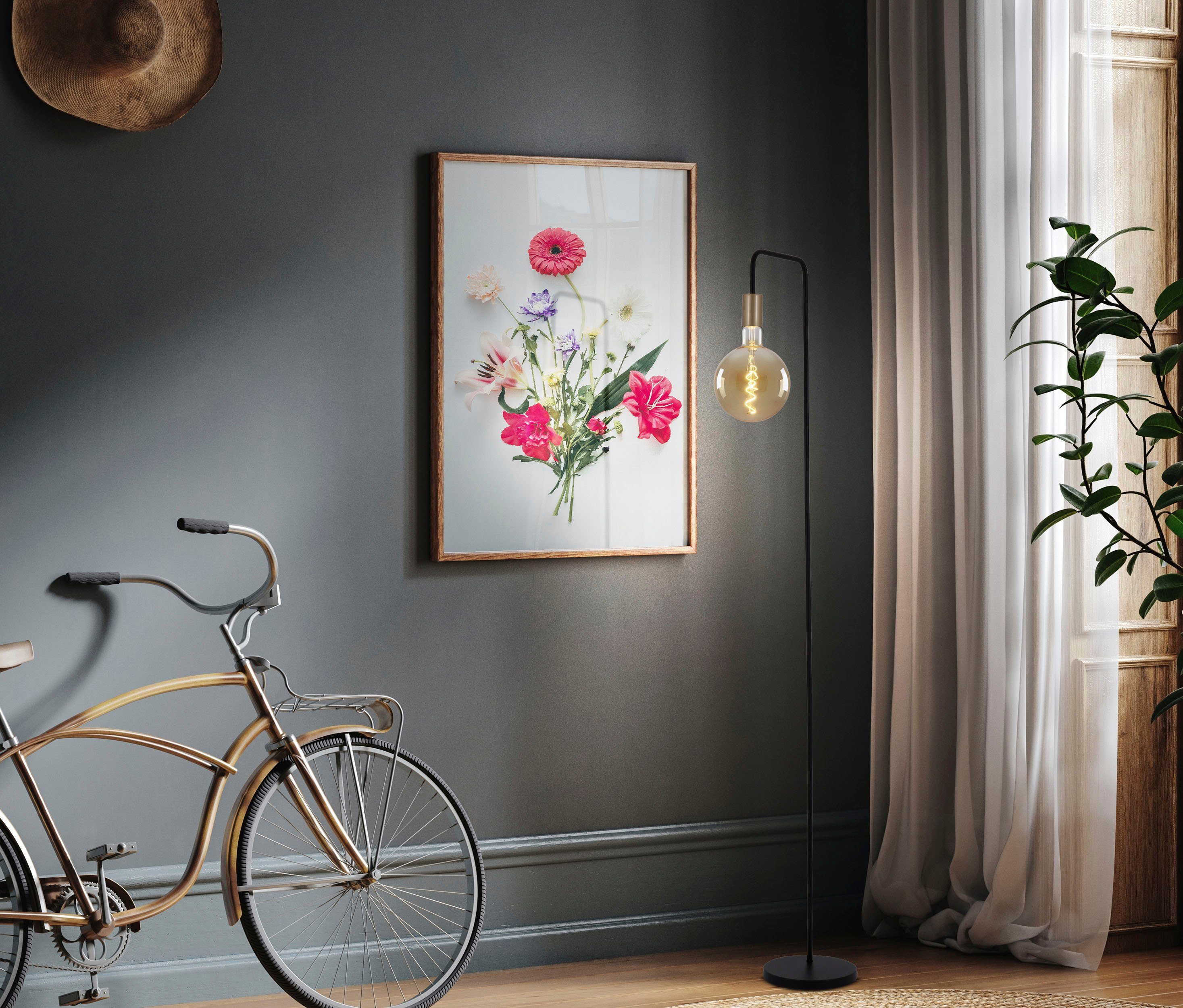 näve Led-verlichting Dilly Max Filament warmwit LED E27/5W dimbaar 2200K 280lm D: 20 cm H: 30 cm (1 stuk)