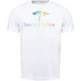 fynch-hatton t-shirt met gekleurde logoprint wit