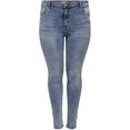 only carmakoma skinny fit jeans laola high waisted blauw
