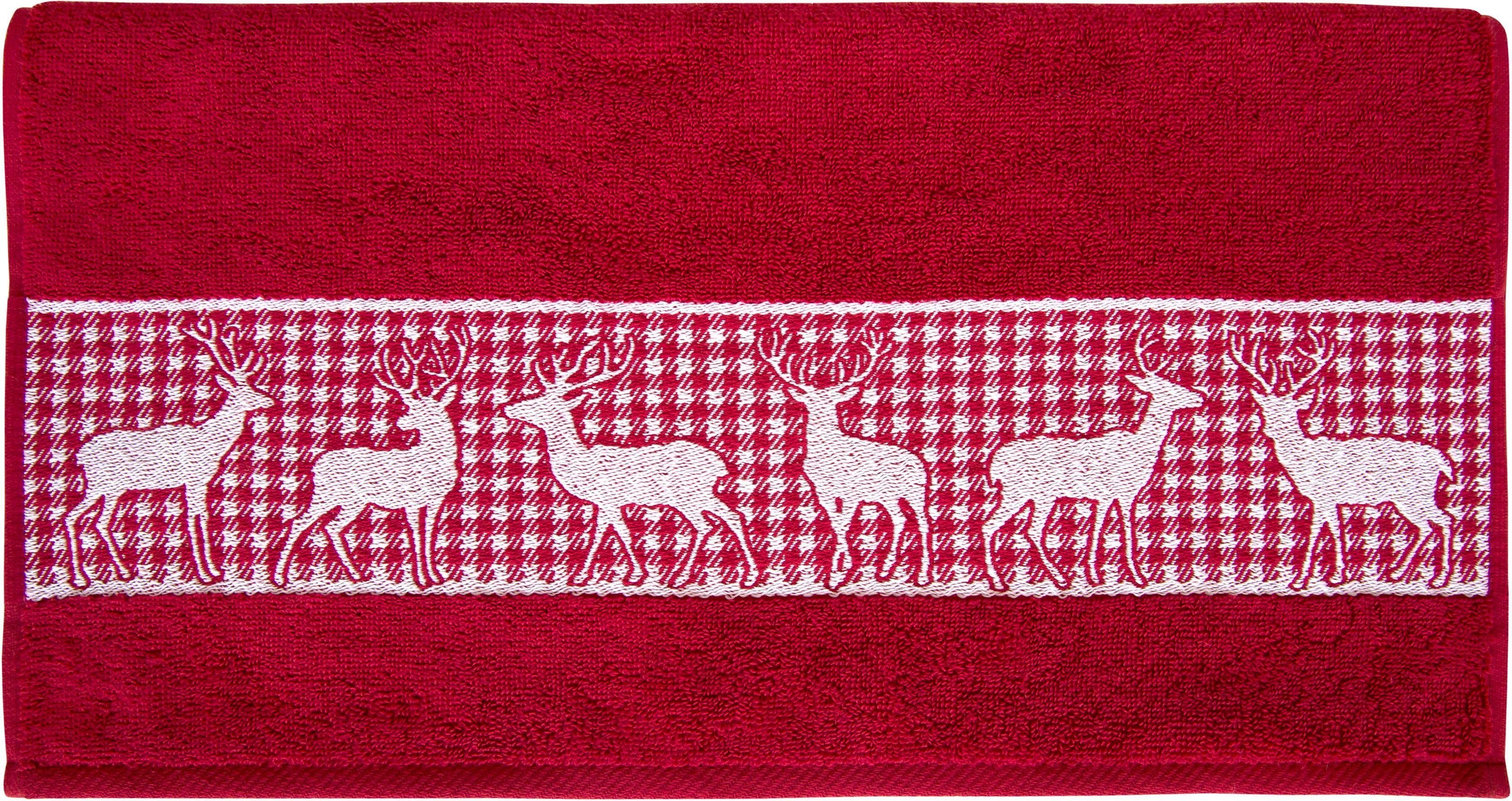Dyckhoff Handdoekenset Hertparade Made in Germany (2 handdoeken, 1 douchehanddoek) (set, 3-delig)