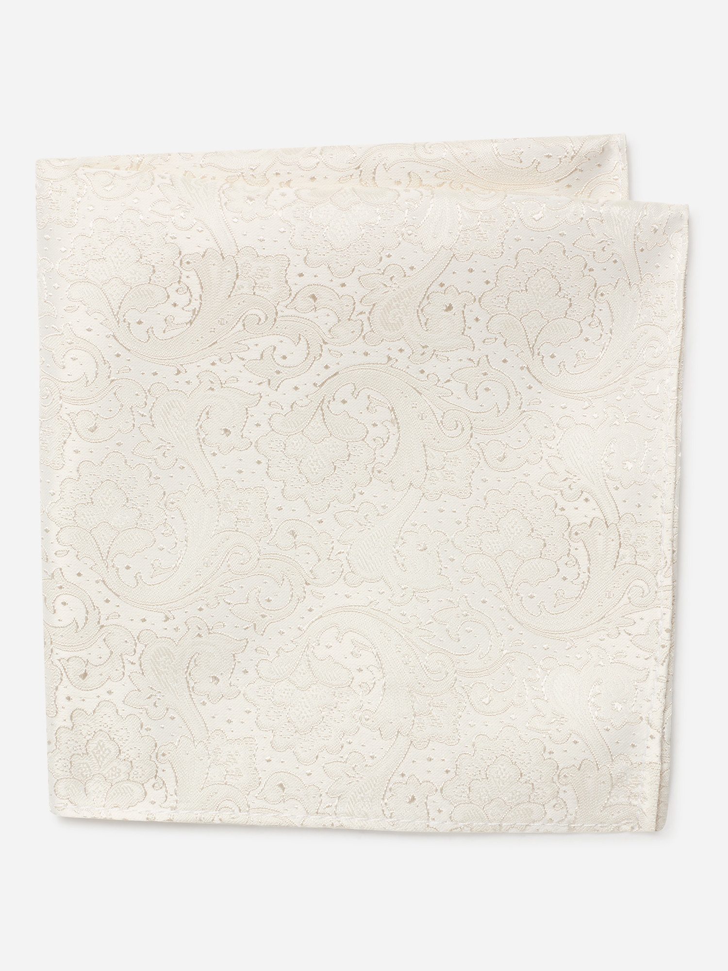 MONTI Pochet Titanium Paisley-patroon, hoogwaardig verwerkt zakdoek handgerold