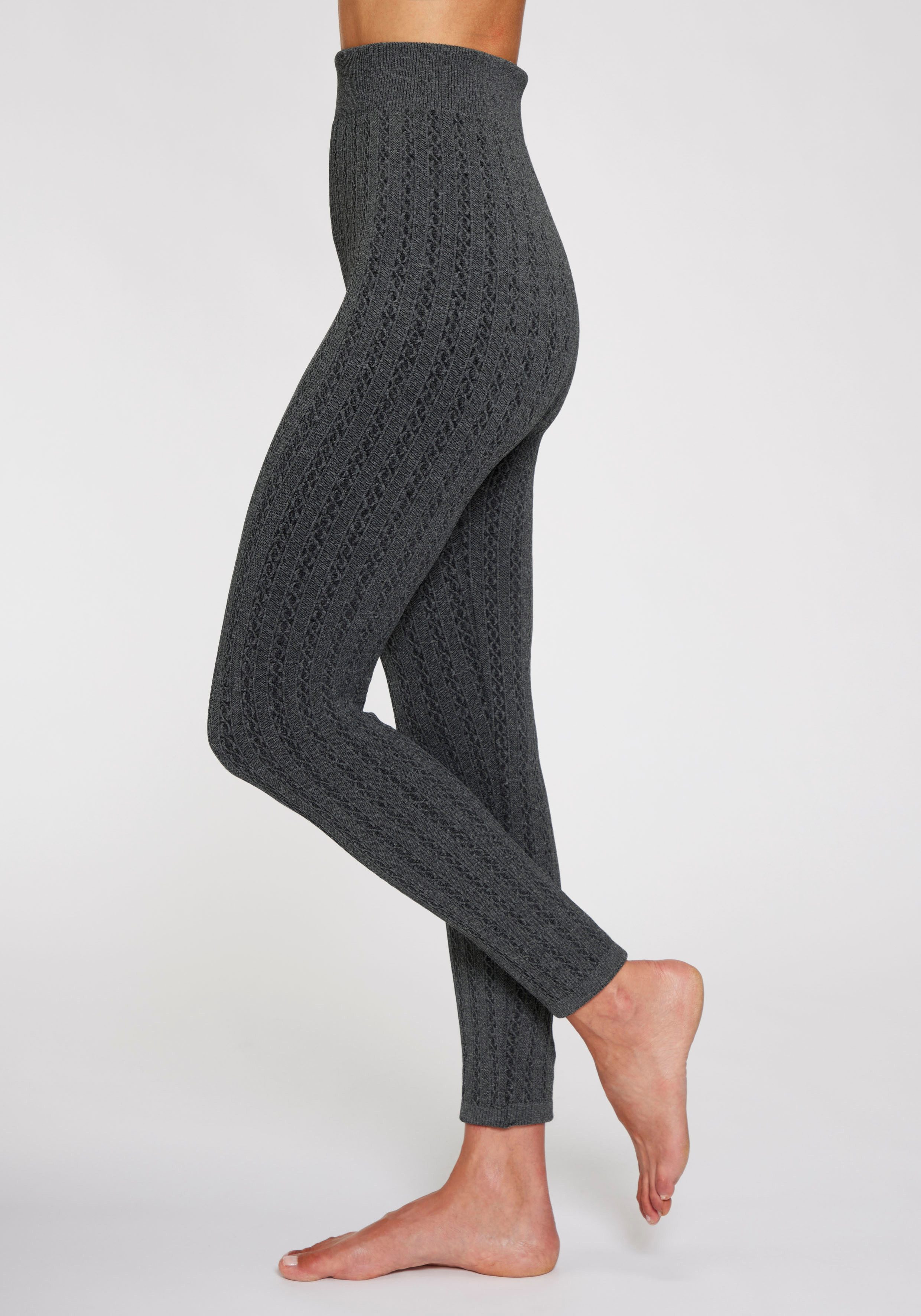 Lavana Tricotlegging Thermo met kabelpatroon en van binnen zacht opgeruwd