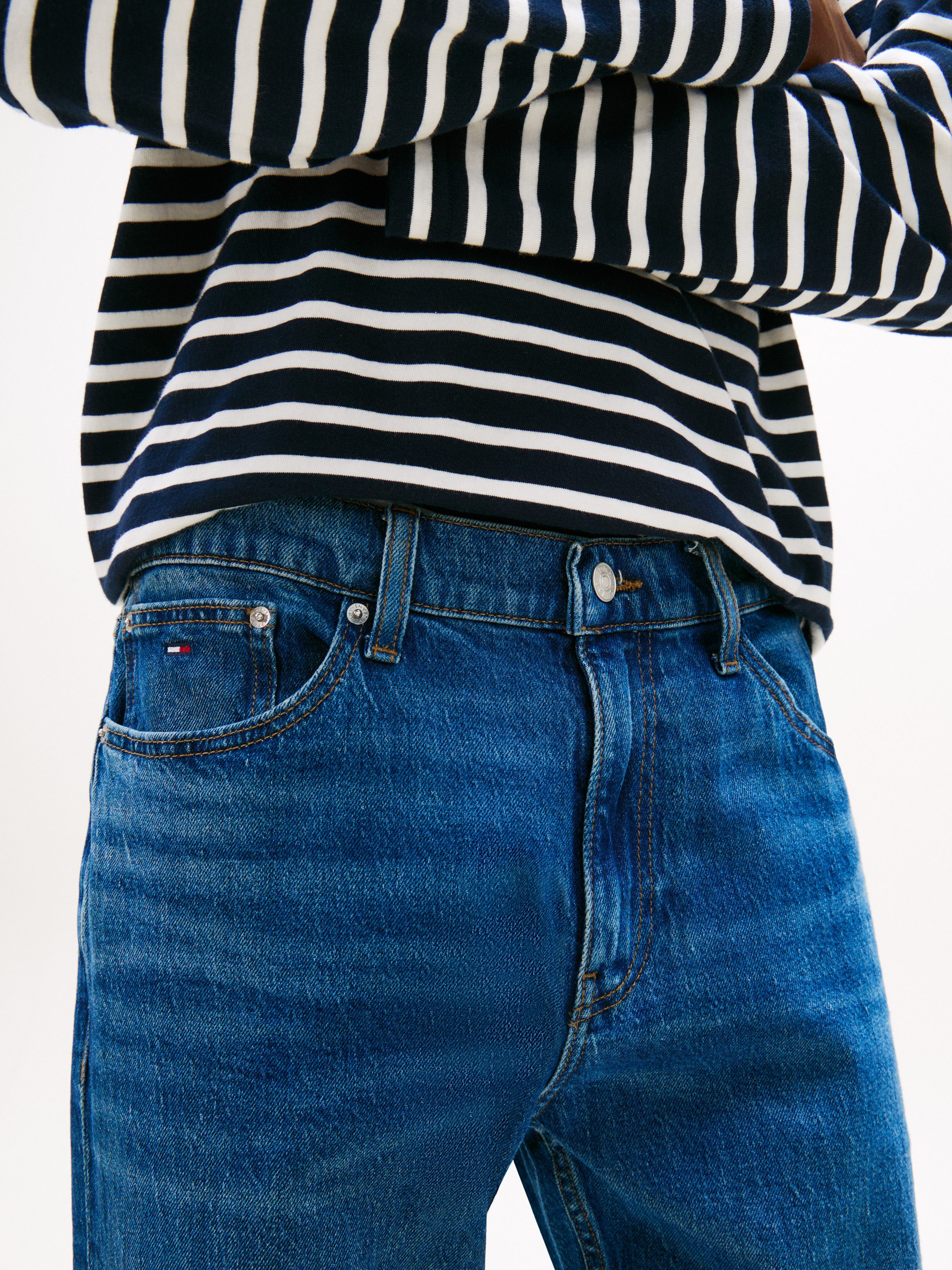 TOMMY JEANS Slim fit jeans RYAN SLIM STRAIGHT met gestempeld logo
