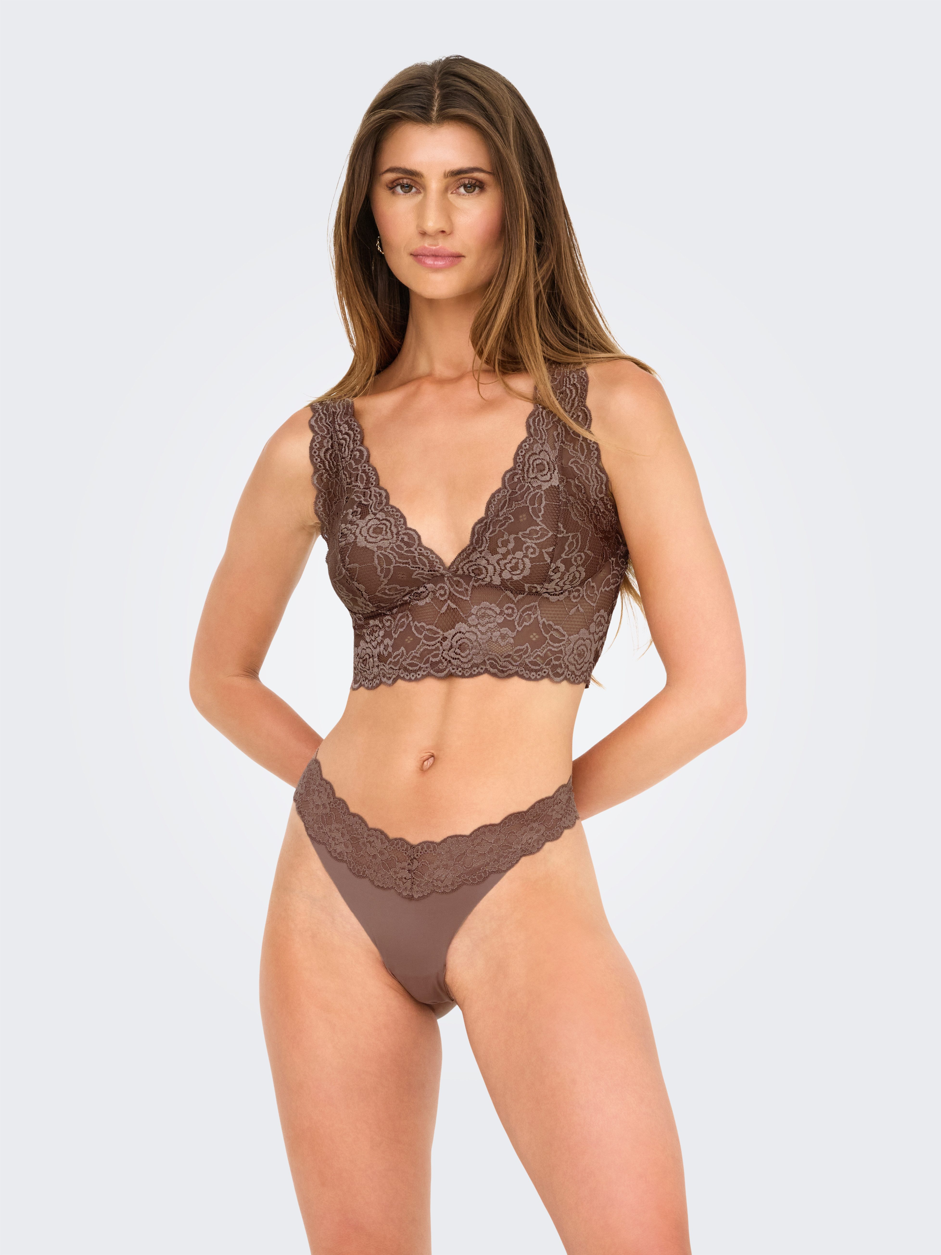 Only Tanga ONLCHLOE LACE S.S THONG 3-PACK ACC (set, 3 stuks)