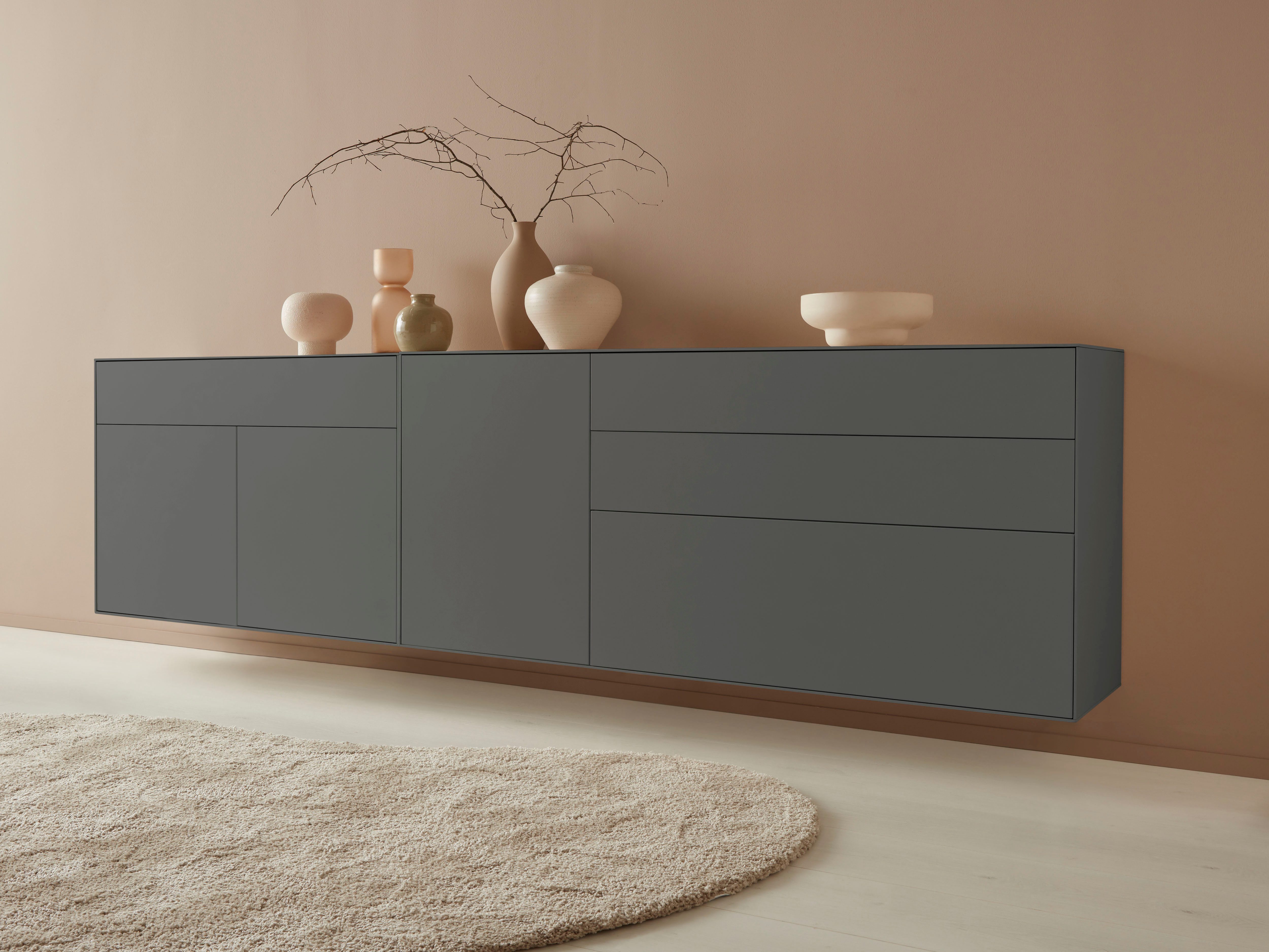 LeGer Home by Lena Gercke Dressoir Essentials Breedte: 112 cm, MDF gelakt, push-to-open-functie