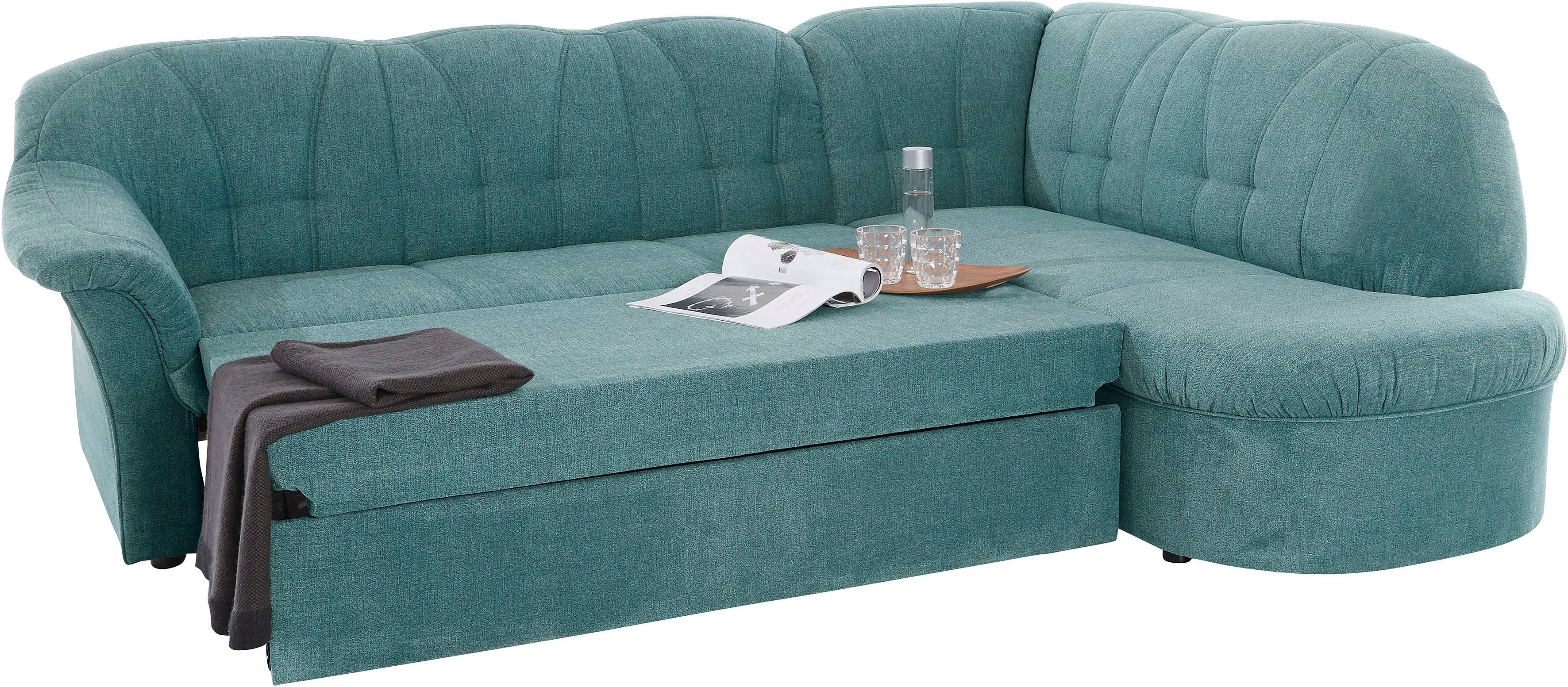 DOMO collection Hoekbank Pegnitz, elegante rugsteppingen, tijdloze vormtaal, L-vorm