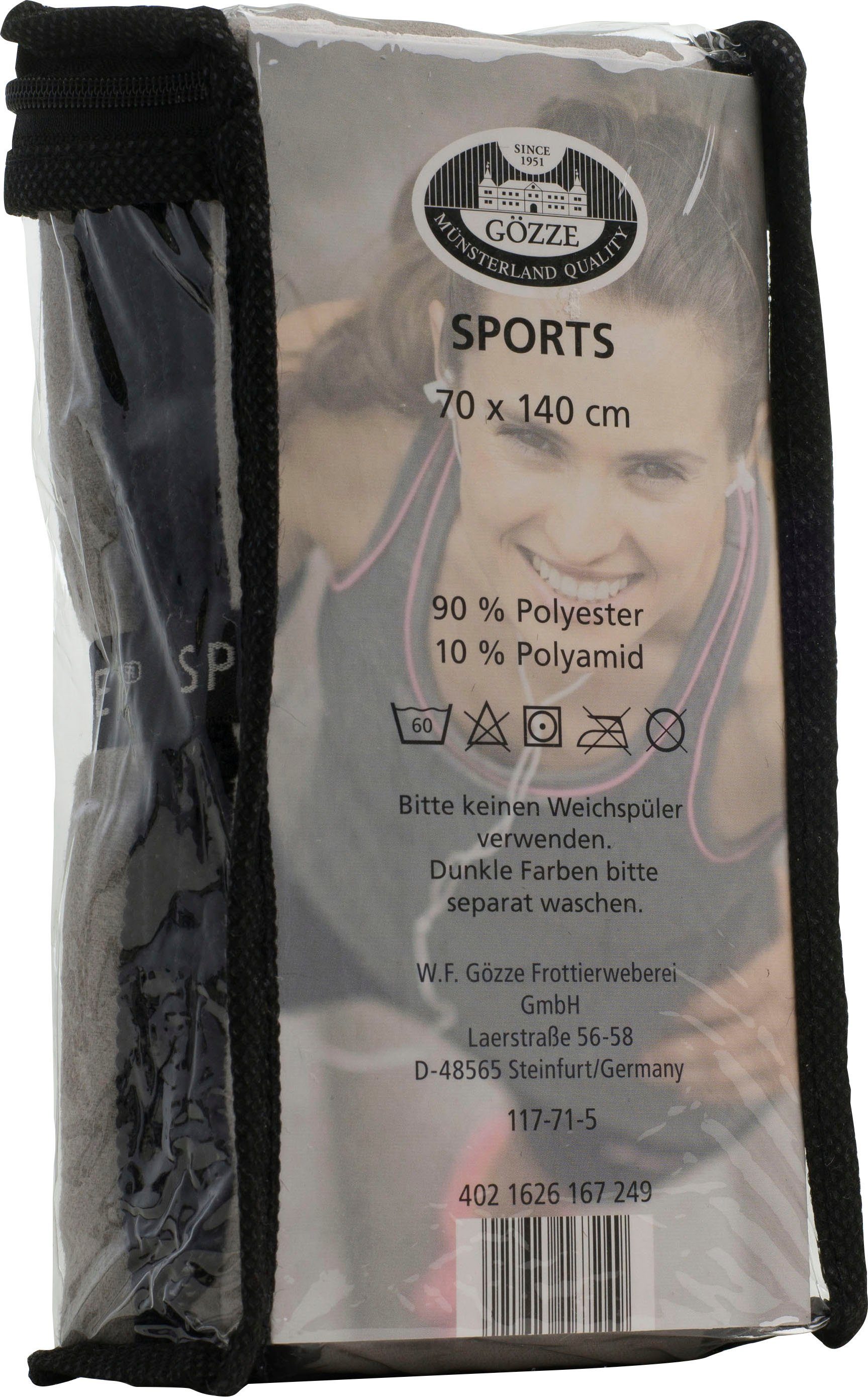 Gözze Saunalaken Sports by Gözze Sporthanddoek, afm. 80x180 cm, sneldrogend door microvezel (1 stuk)