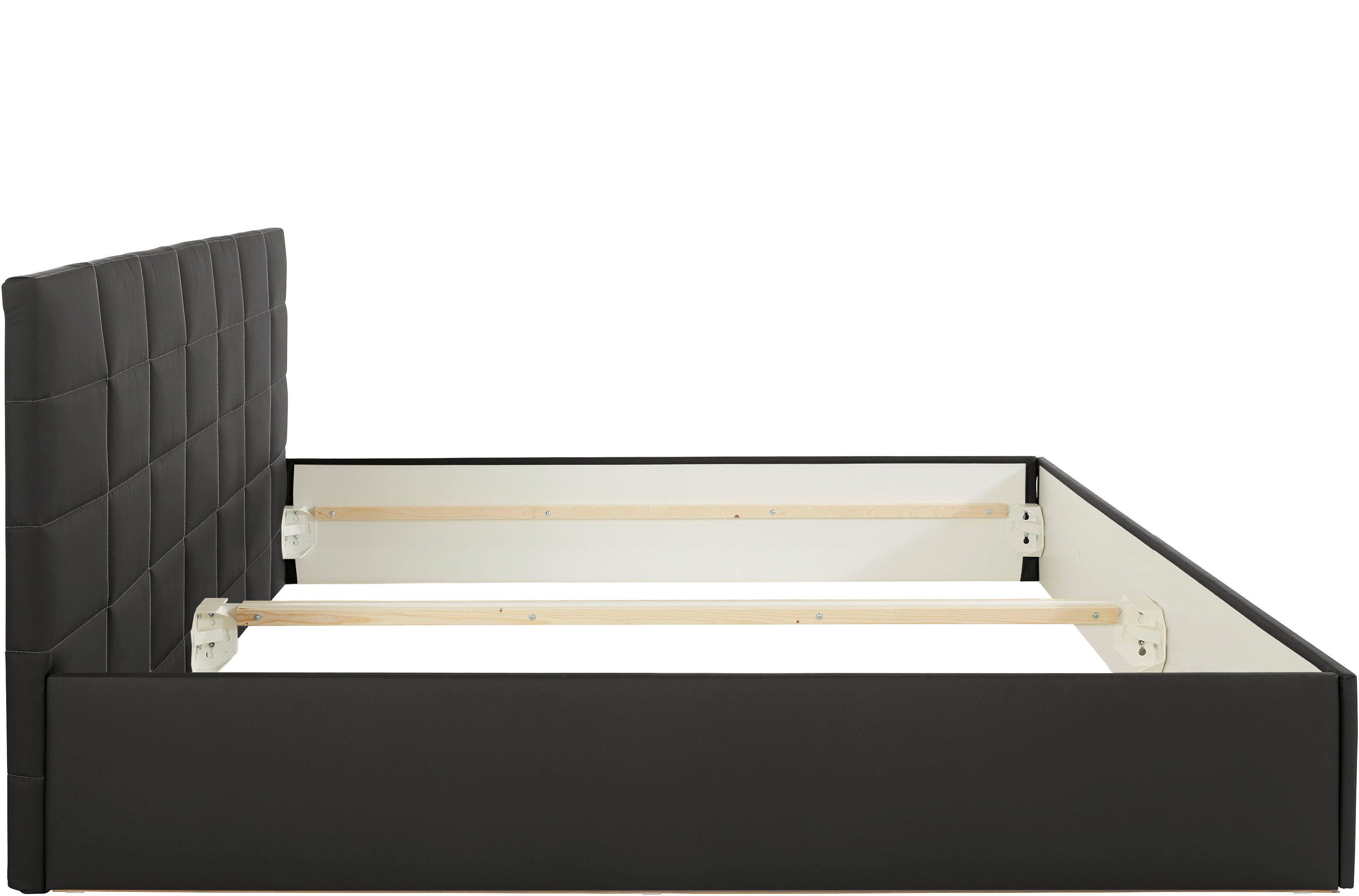 Westfalia Polsterbetten Gestoffeerd bed met bedkist bij uitvoering met matras, in 2 hoogten