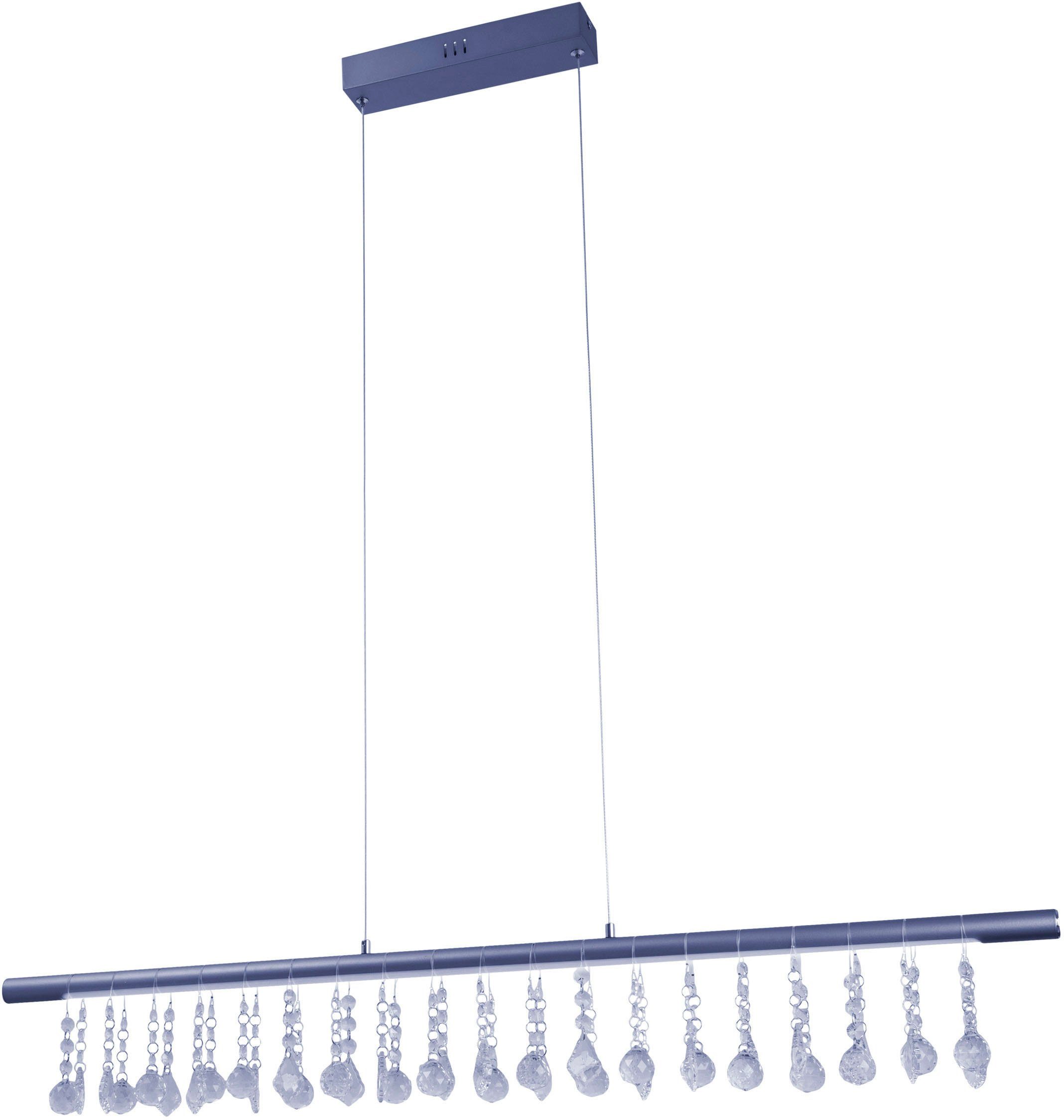 näve Led-hanglamp Nobilis Hanglamp, dimbaar, warmwit, L: 100 cm, grijs (1 stuk)