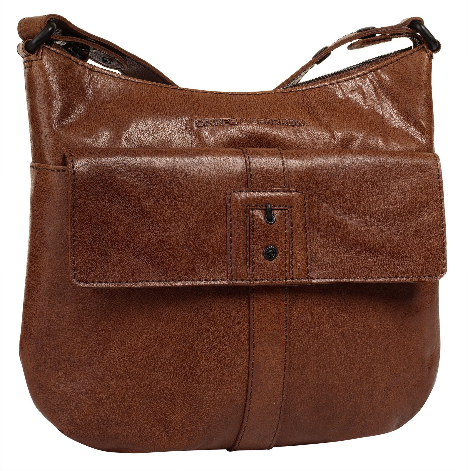 Spikes & Sparrow Schoudertas echt leder