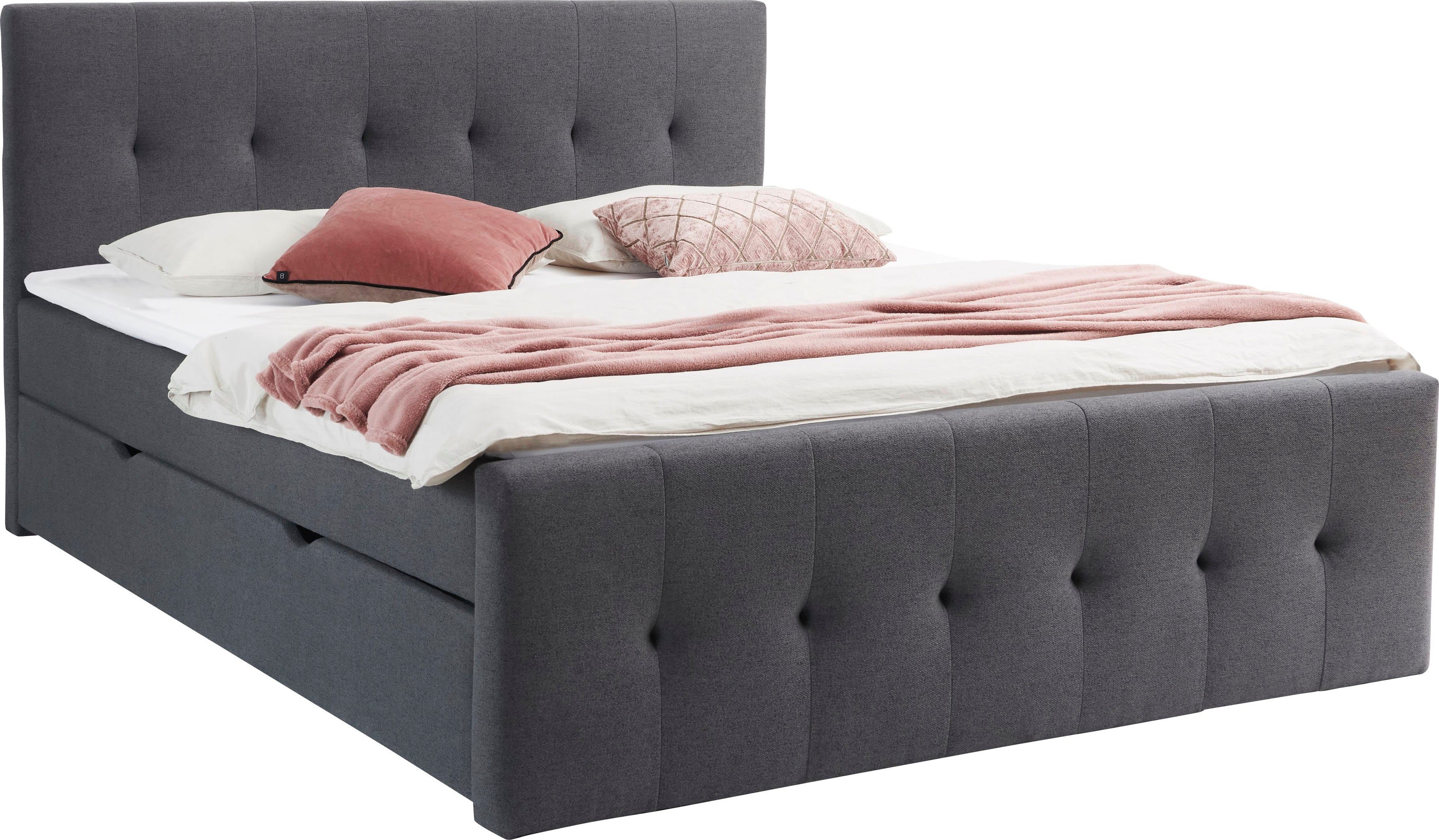 INOSIGN Boxspring Tessaja 180 x 200 cm, met bedkist, incl. topmatras