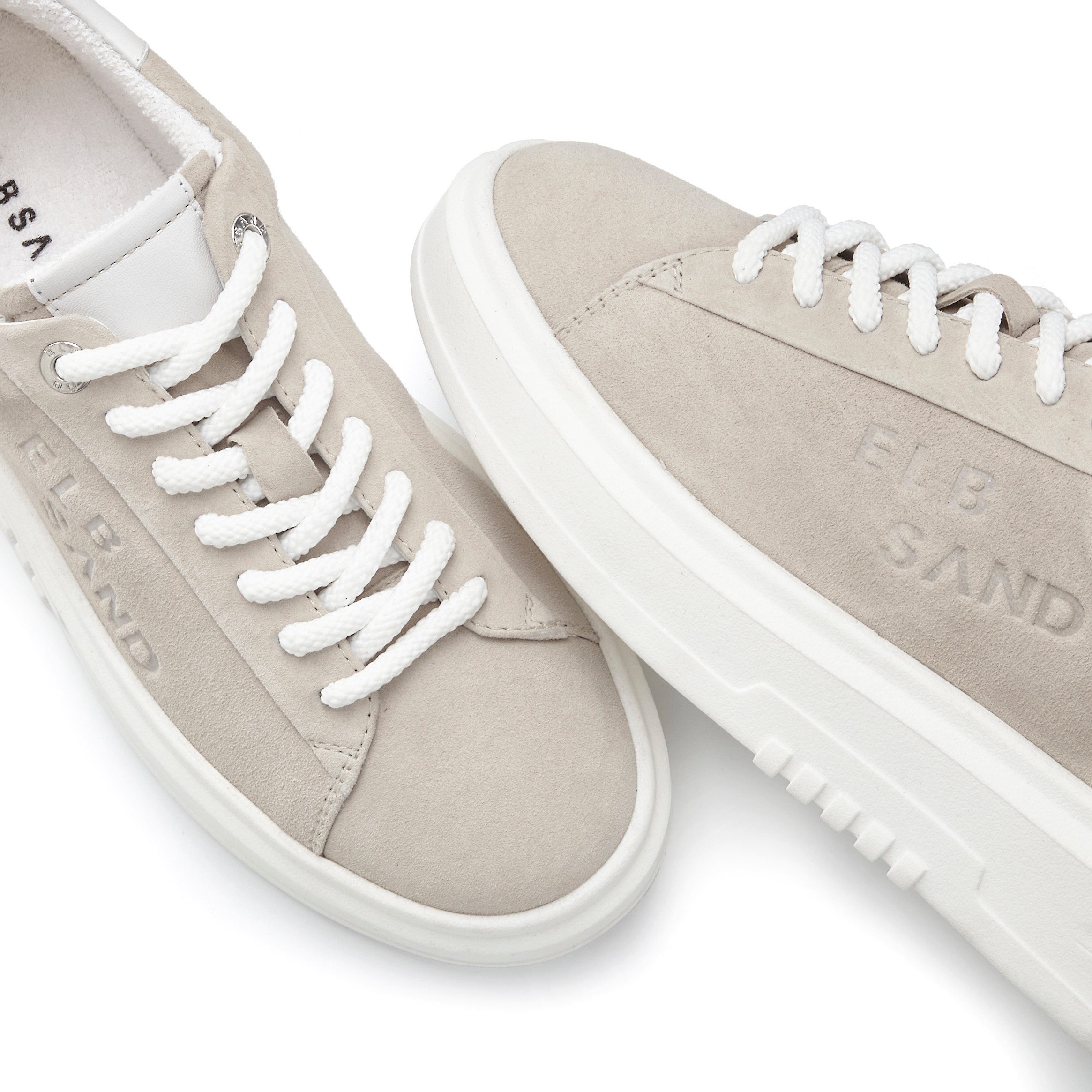 Elbsand Sneakers Veterschoen, vrijetijdsschoen van leer met modieuze plateaus zool