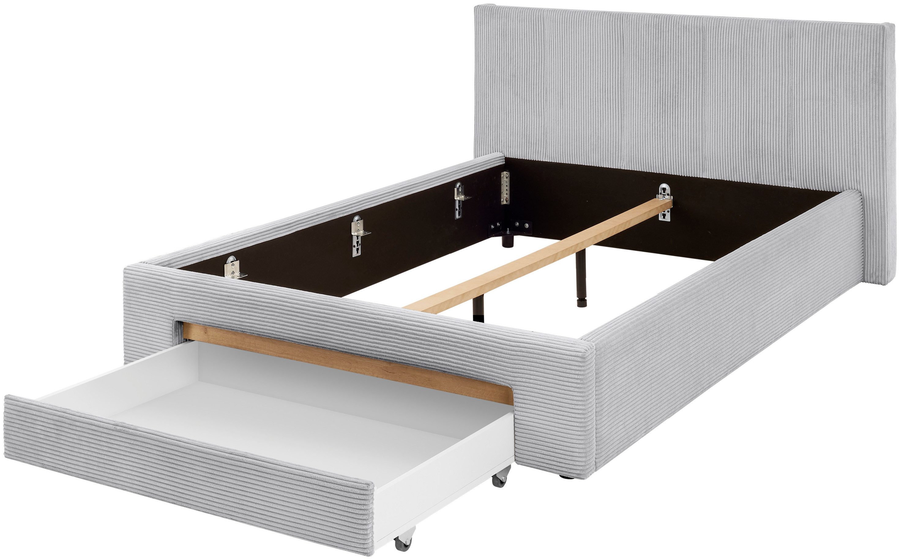 INOSIGN Gestoffeerd bed CiTY/GiRON, bedframe met bedlade, gestoffeerd opbergbed met hondenbed of opberglade, bekleding van corduroy of linnenlook