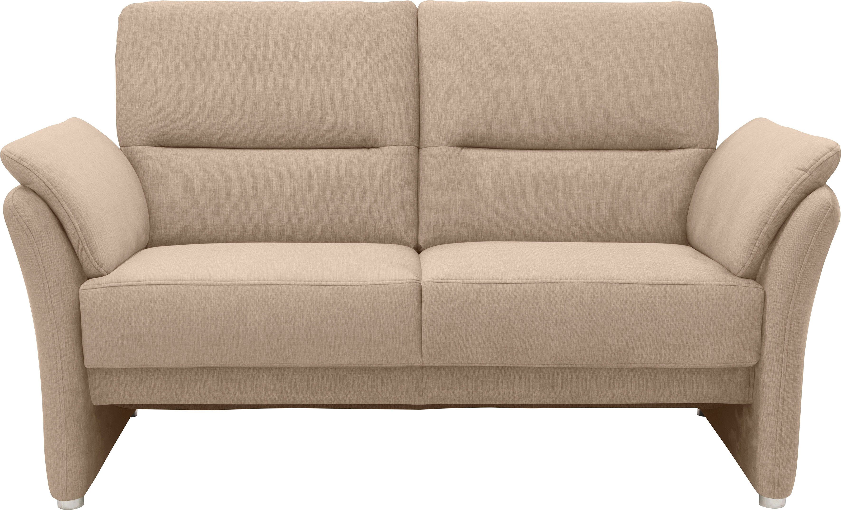 DOMO collection 2-zitsbank Pina, smalle armleuningen, met bonellvering, compact & elegant