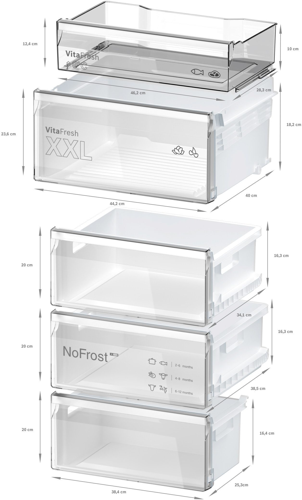 BOSCH Koel-vriescombinatie KGN36VIBT