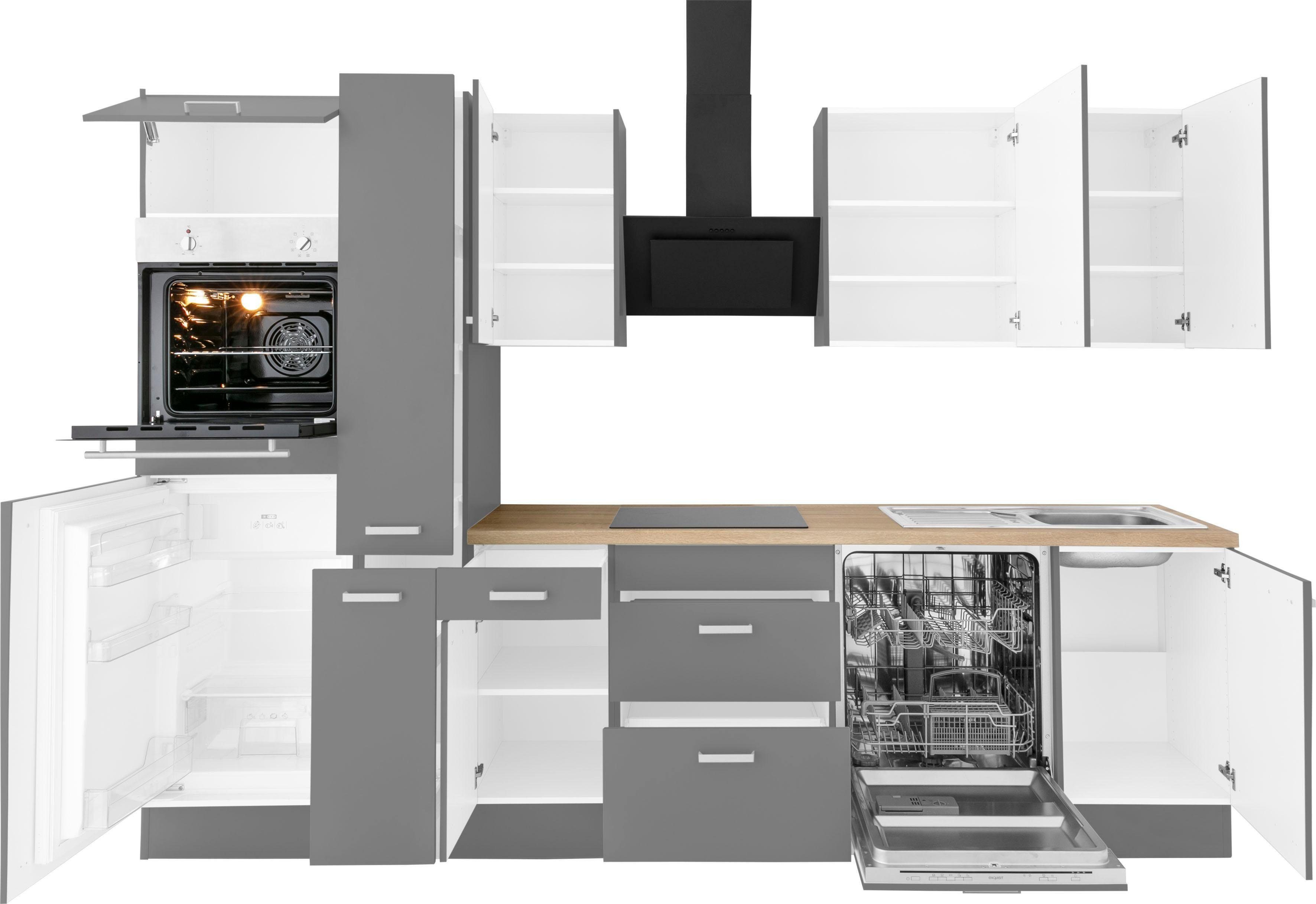 OPTIFIT Keukenblok Parma zonder elektrische apparaten, breedte 300 cm