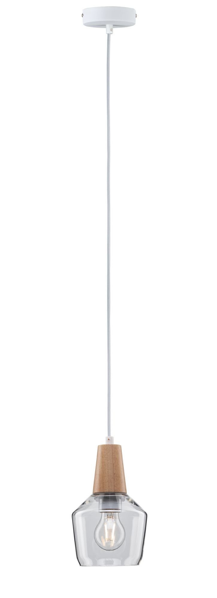 Paulmann Hanglamp Neordic Ylvie max. 1x20W Helder/Hout 230V Glas/Hout (1 stuk)