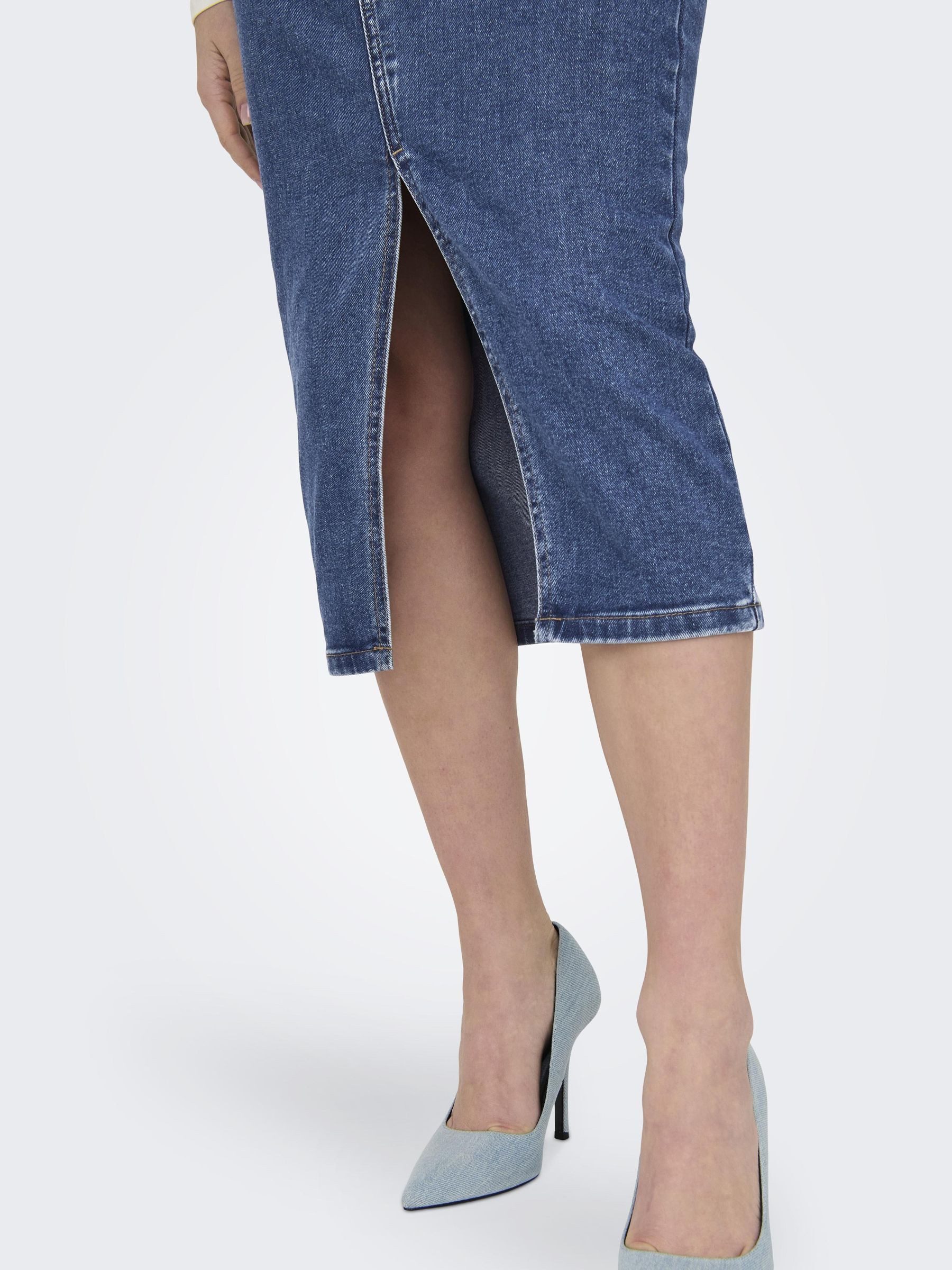 Only Jeans rok ONLSIRI FRONT SLIT SKIRT DNM GUA NOOS