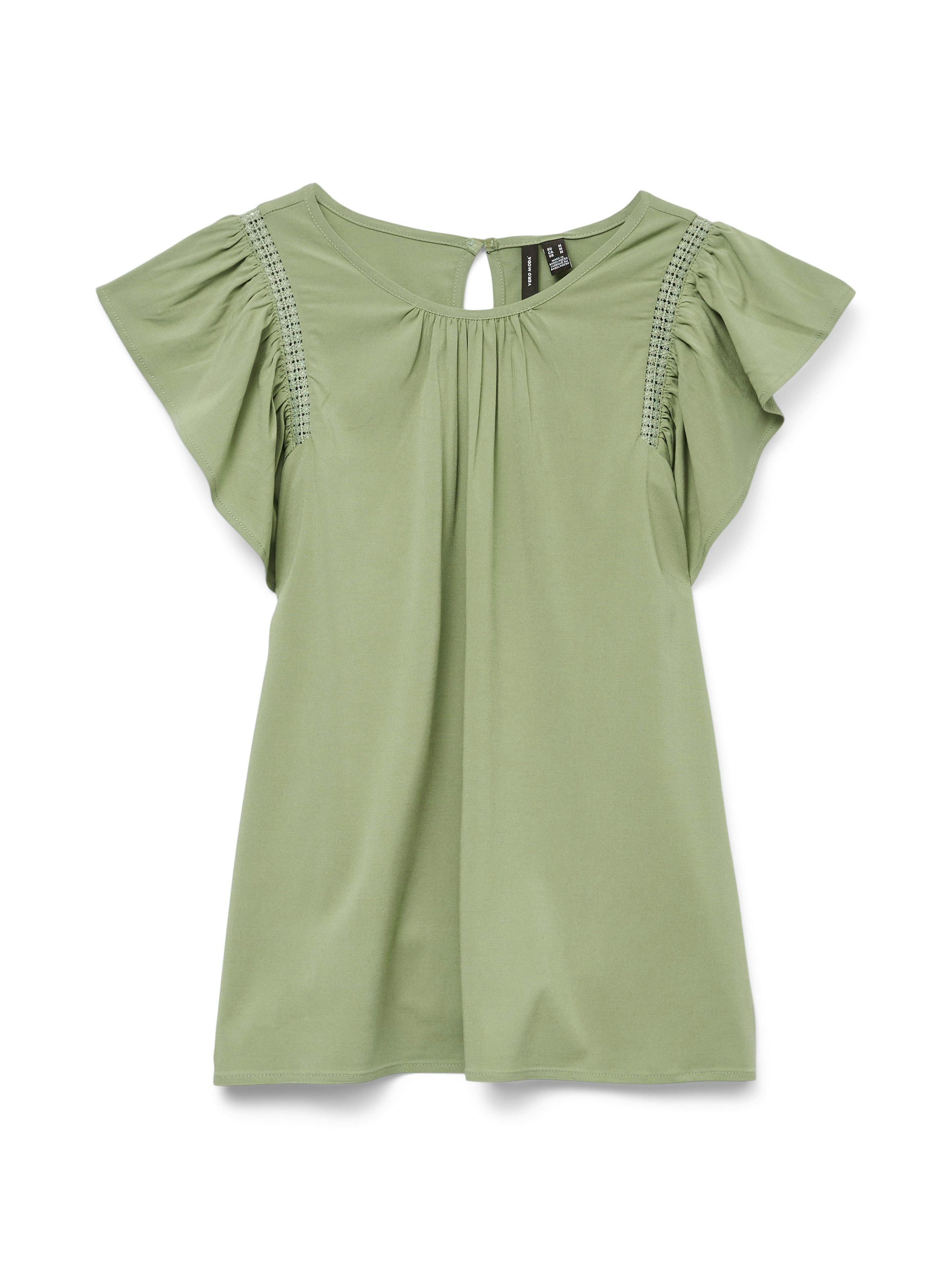Vero Moda Blouse met korte mouwen VMBELLA SS LACE TOP WVN GA NOOS
