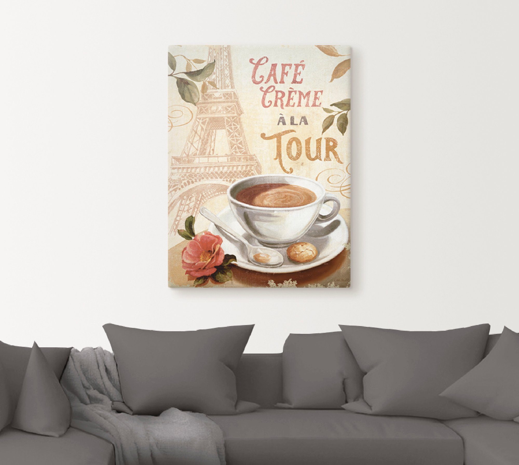 Artland Artprint op linnen Koffie in Europa II gespannen op een spieraam