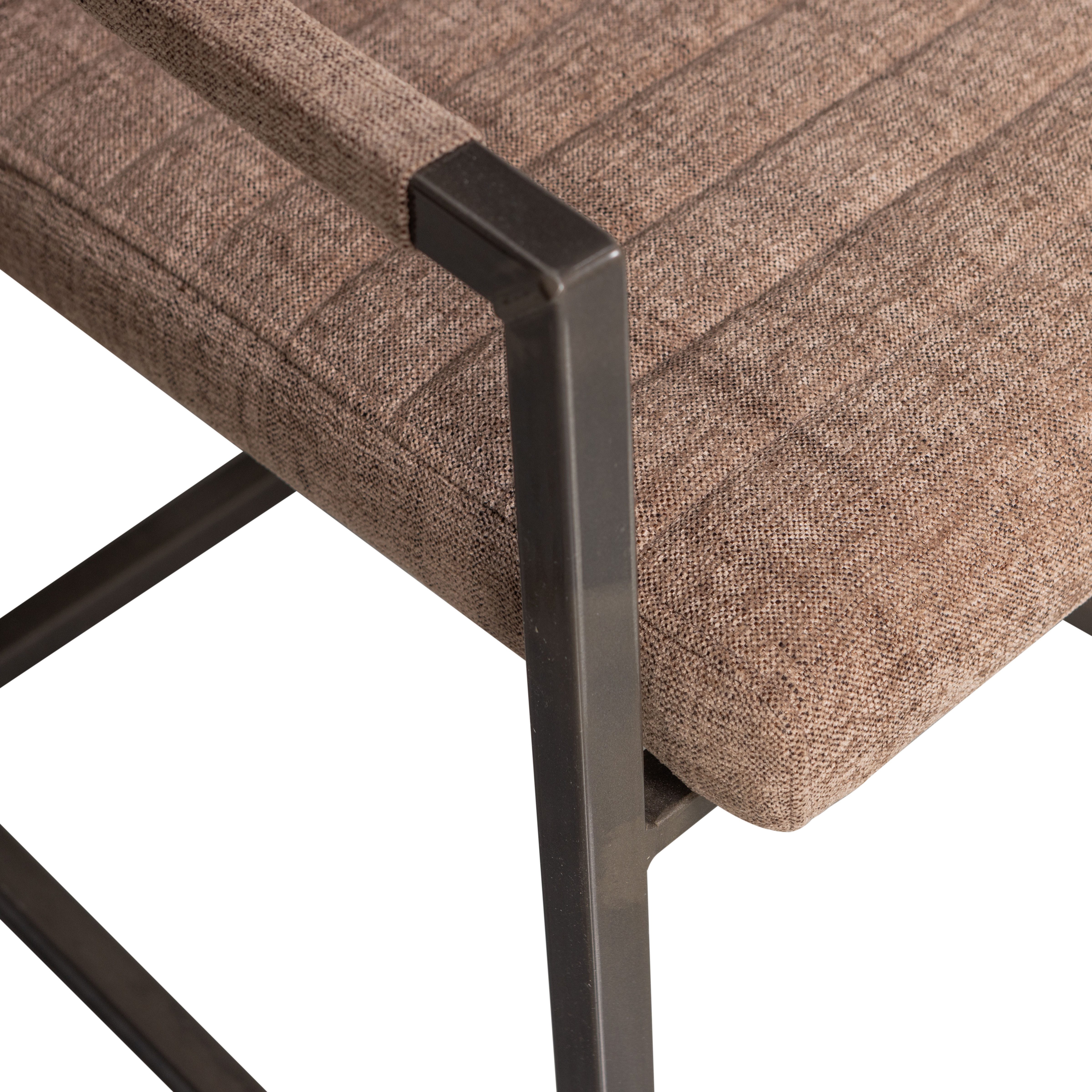 WOOOD Eetkamerstoel Bas Vrije schommelstoel, gepolsterd, breedte 54 cm, metalen frame (set, 2 stuks)