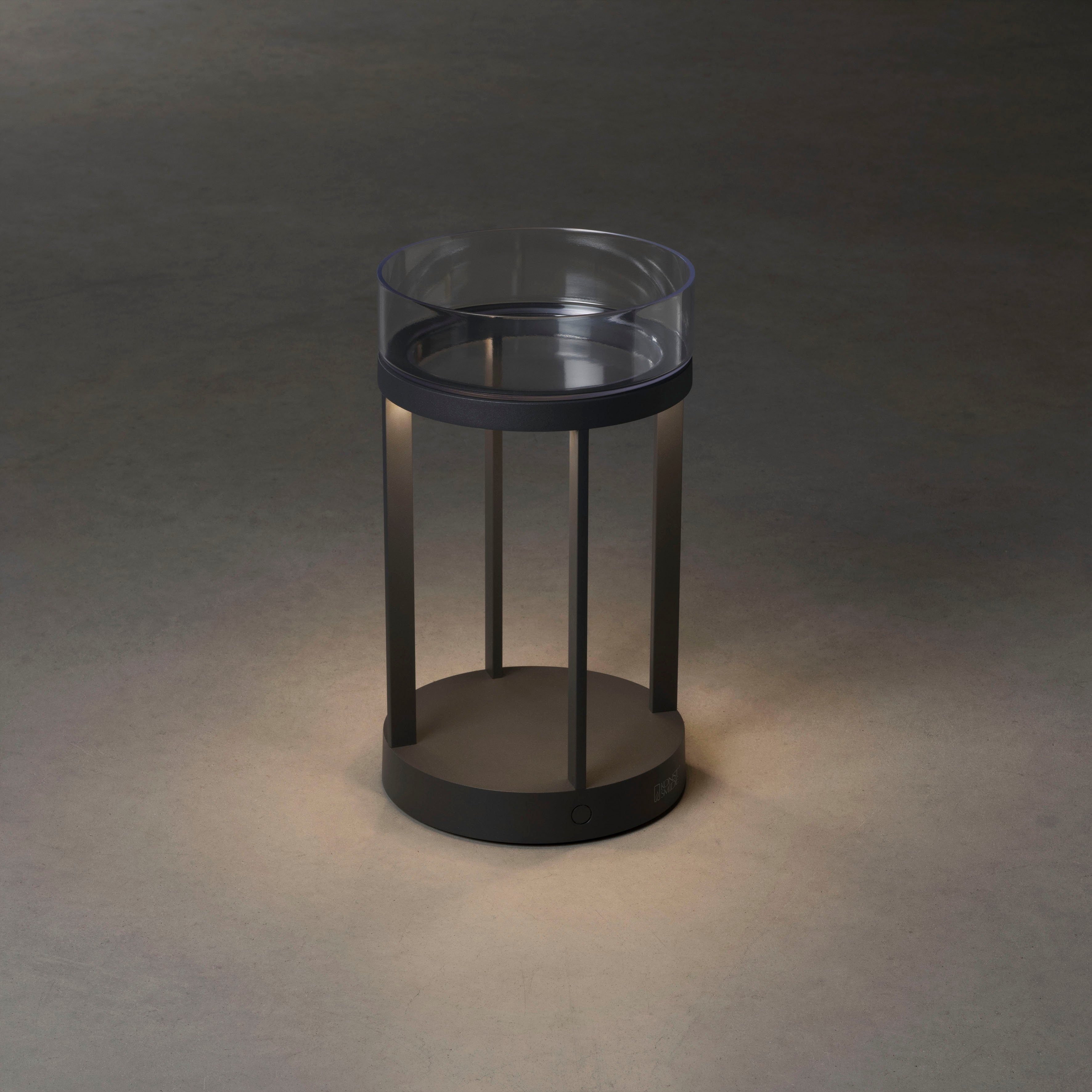 KONSTSMIDE Led-lantaarn Chieti Chieti LED USB-lantaarn, dimbaar 2700/3000K glasdeksel (2 stuks)