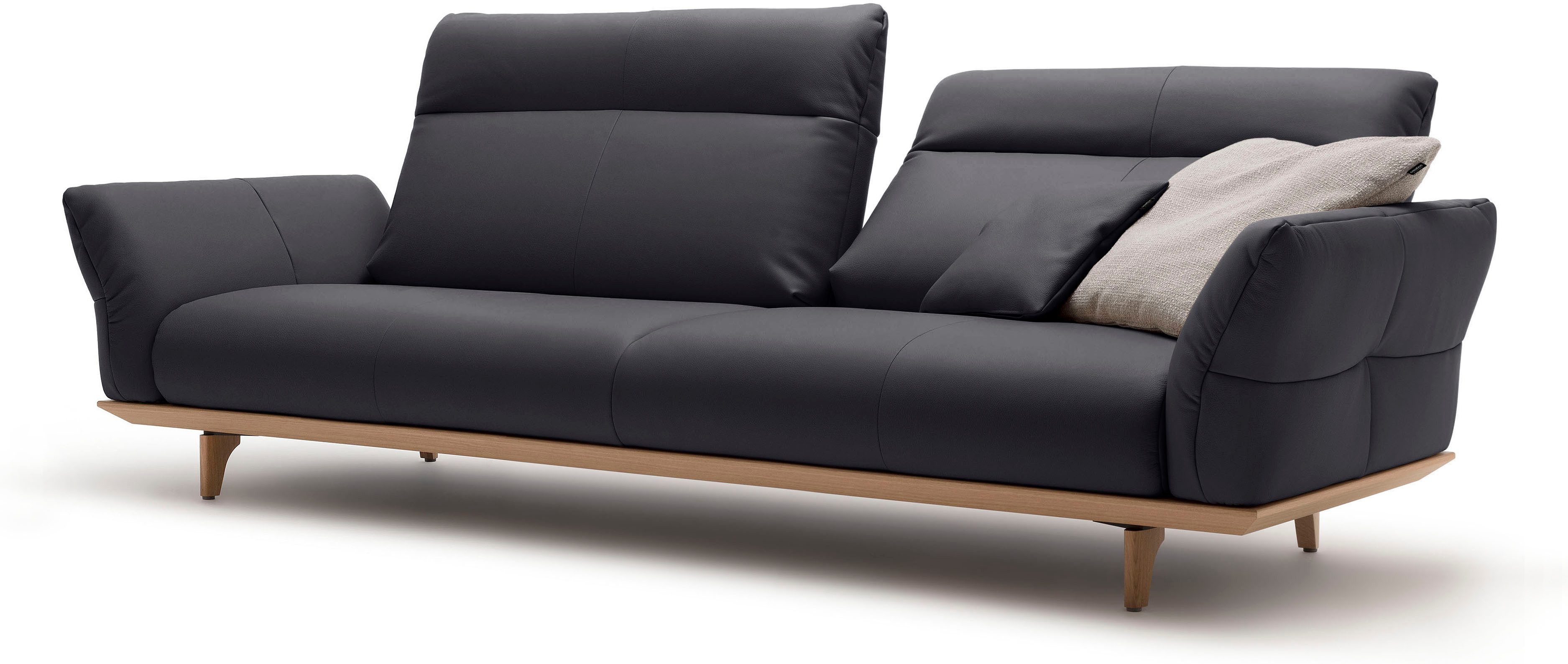 Creation BY ROLF BENZ 4-zitsbank Hs.460 Onderstel in eiken, poten in natuurlijk eiken, breedte 248 cm