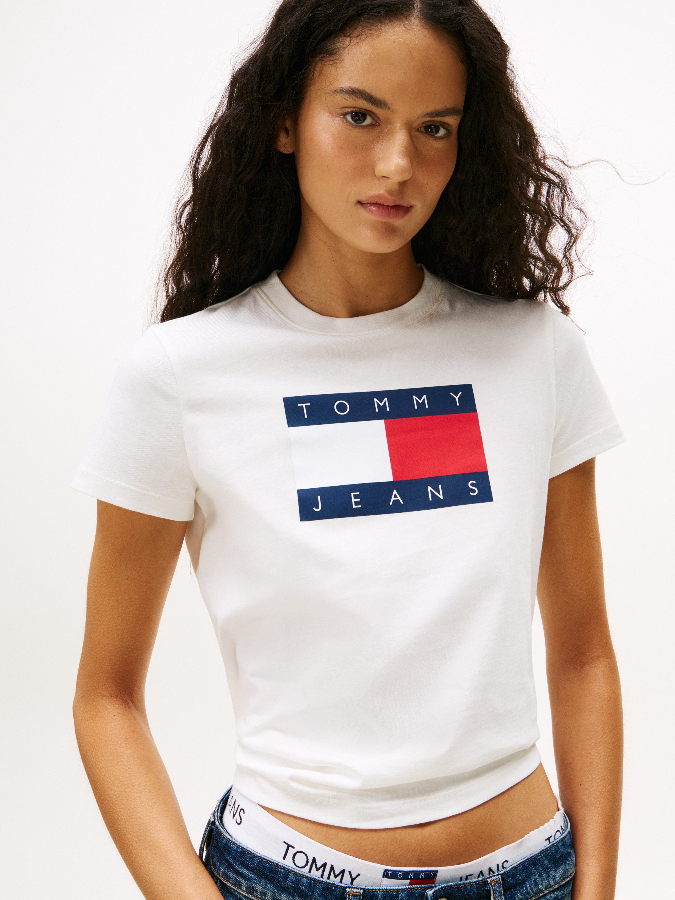 TOMMY JEANS Shirt met korte mouwen TJW REG TJ FLAG SS TEE