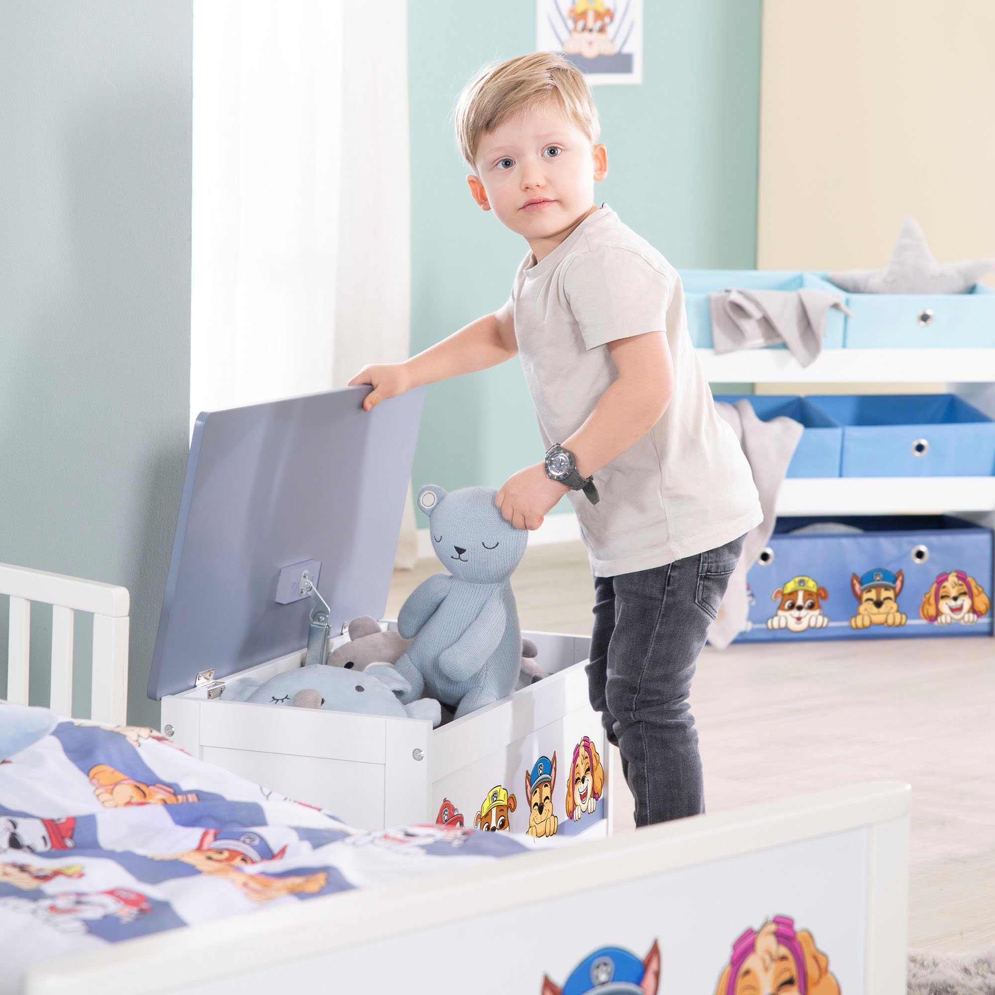 Roba® Dekenkist Paw Patrol met dekselrem