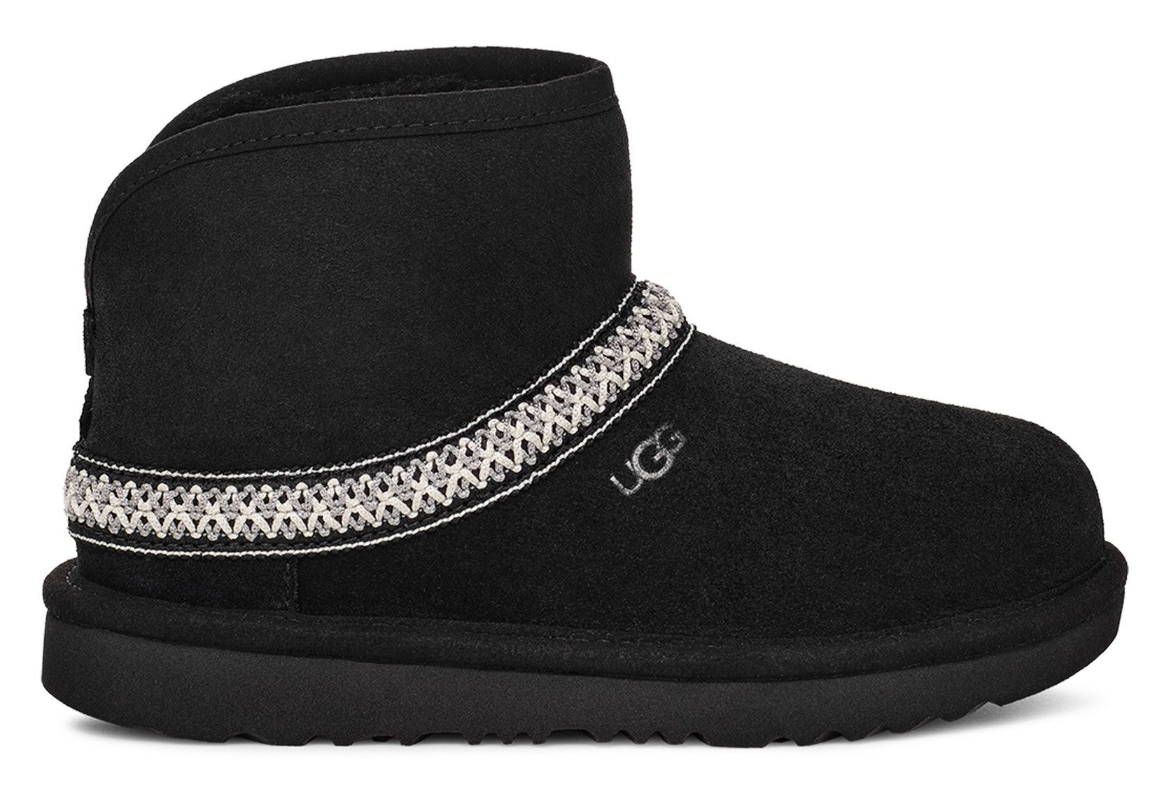 UGG Boots zonder sluiting CLASSIC MINI CRESCENT , instaplaarzen, hut schoen, winterschoen met lamsvelkraag