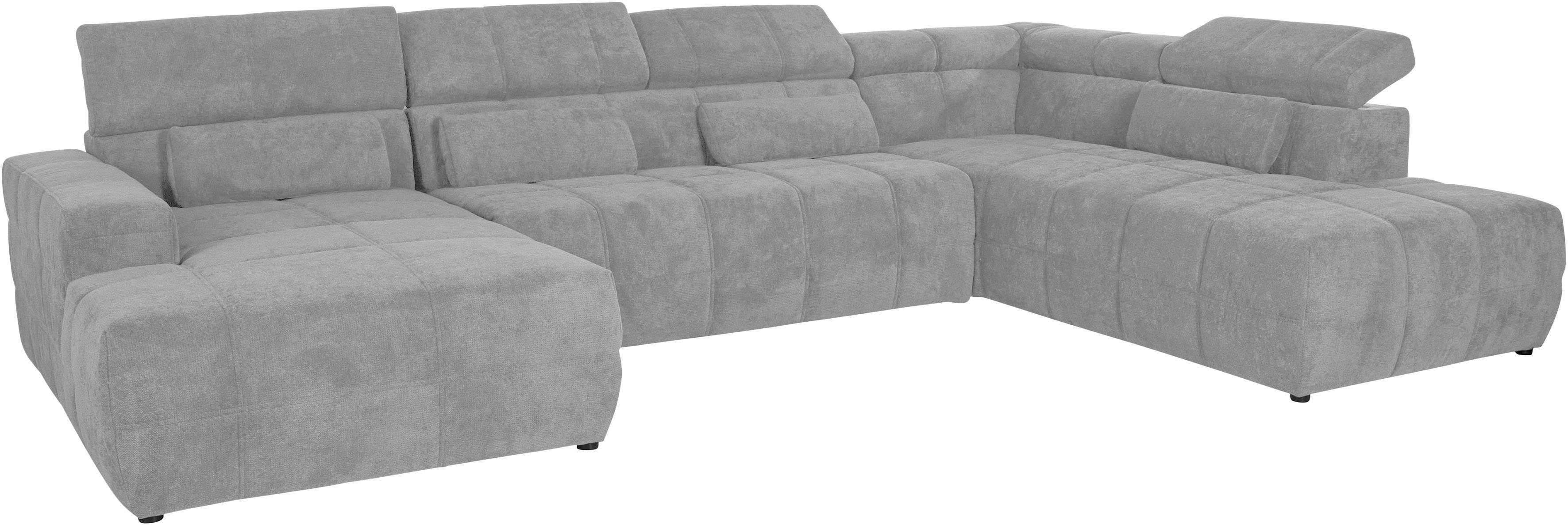 DOMO collection Zithoek Brandon, keuze met zitdiepteverstelling, inclusief lendensteun met hoofdsteunverstelling, optionele zitdiepteverstelling, u-vorm