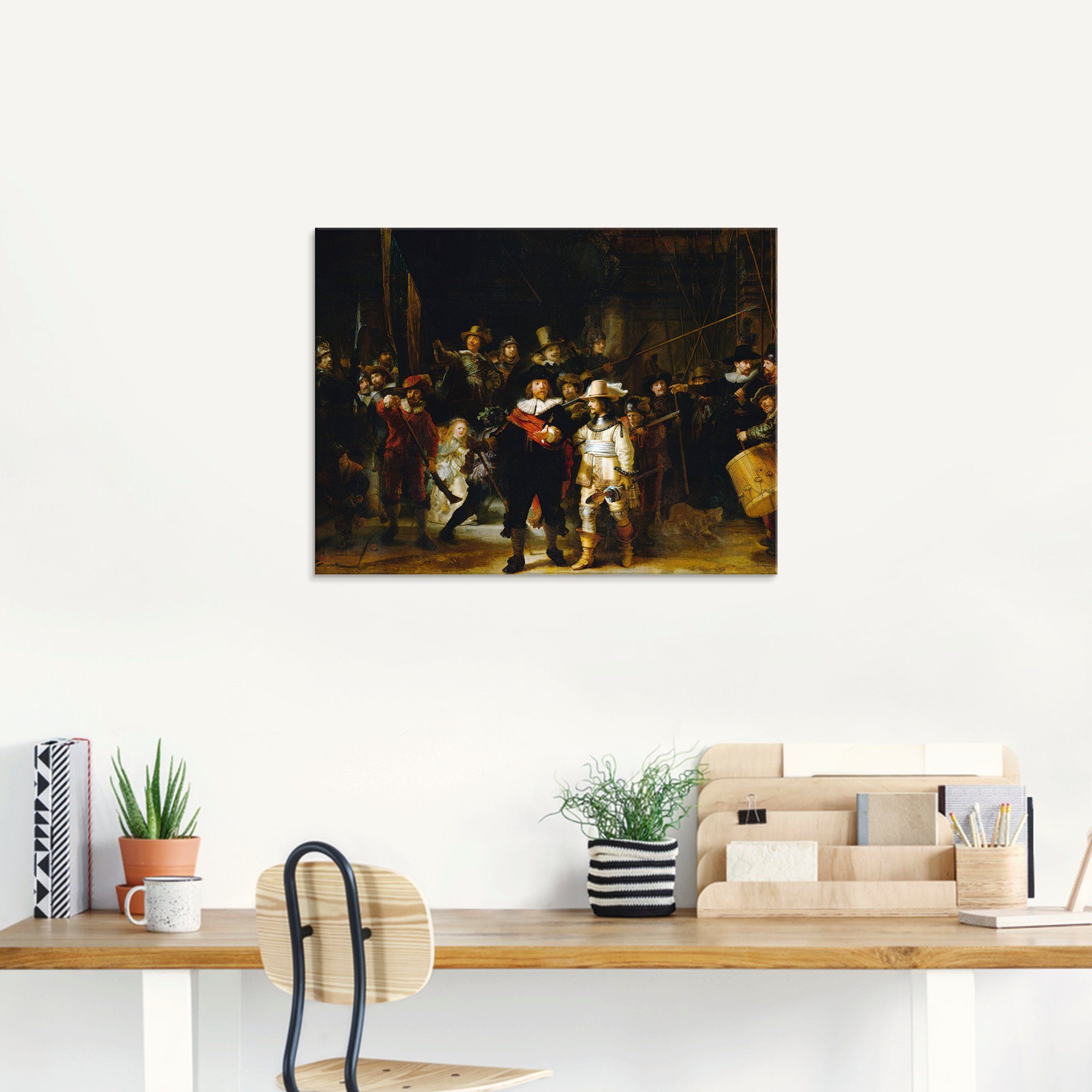Artland Print op glas De nachtwacht. 1642 in verschillende maten