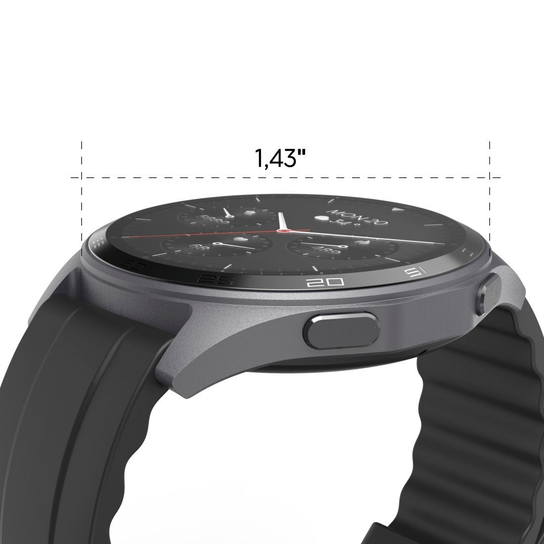 Hama Smartwatch 1,43“ met GPS (fitness, belfunctie, hartslag, waterdicht)