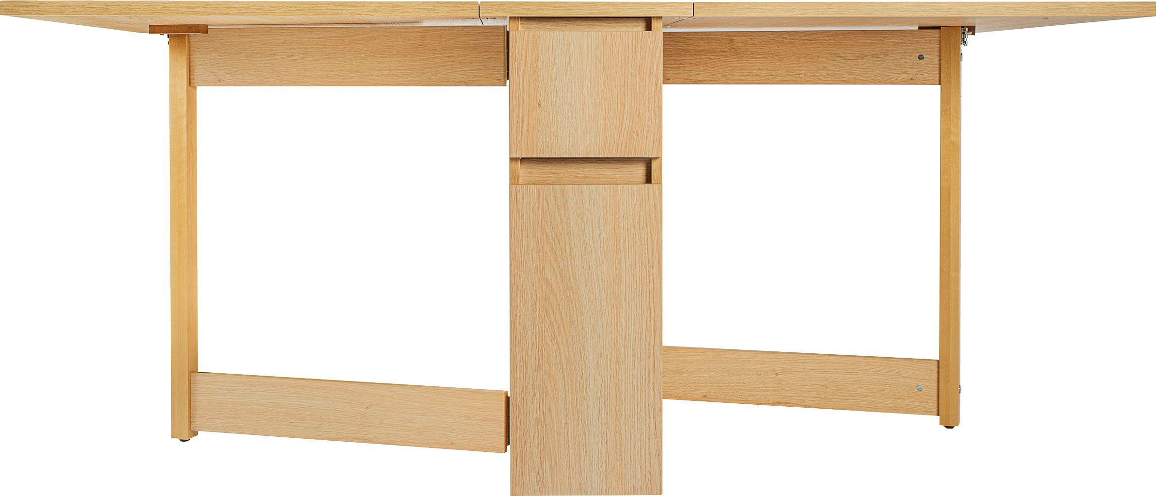 Woodman Eettafel Jasper met een rechthoekig tafelblad en uittrekfunctie, breedte 90 cm