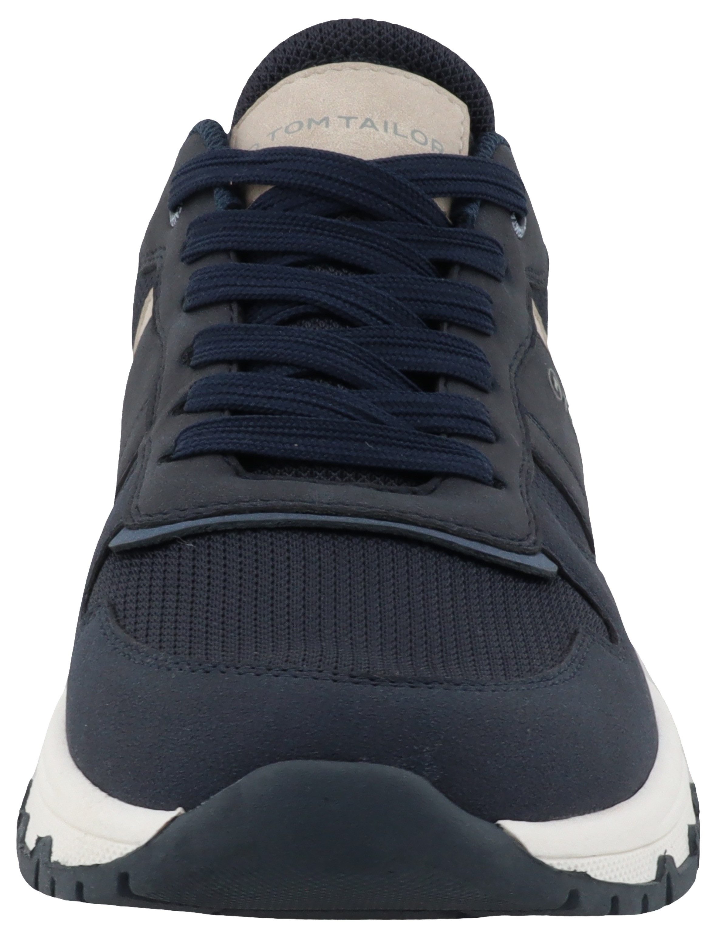 Tom Tailor Sneakers vrijetijdsschoen, lage schoen, veterschoen met contrast bies