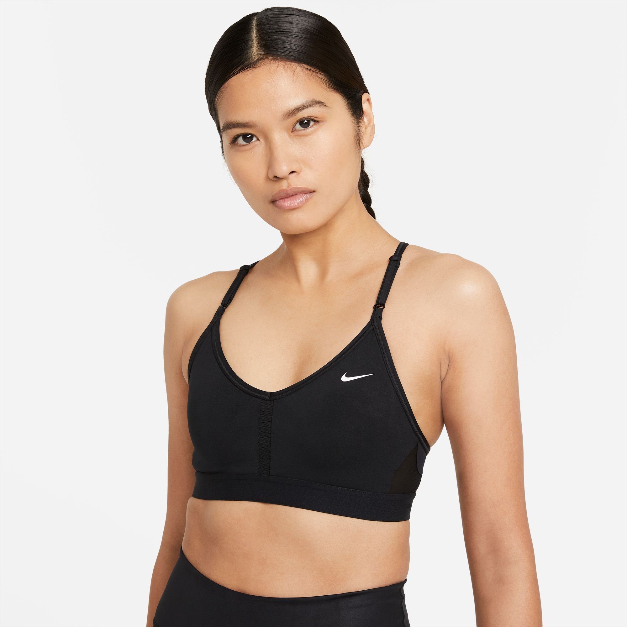 Nike Sport-bh INDY WOMEN'S LIGHT-SUPPORT PADDED V-NECK SPORTS BRA snel  gevonden
