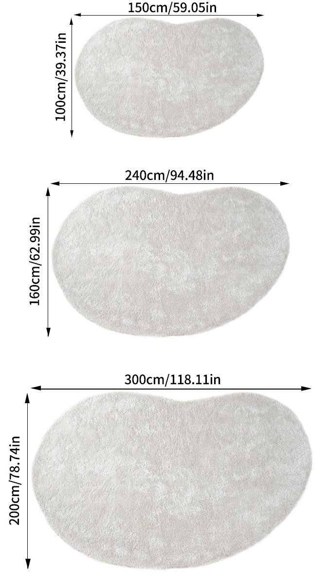 Bruno Banani Hoogpolig vloerkleed Dana Bean shape, bijzondere vorm, zacht, microvezel tapijten