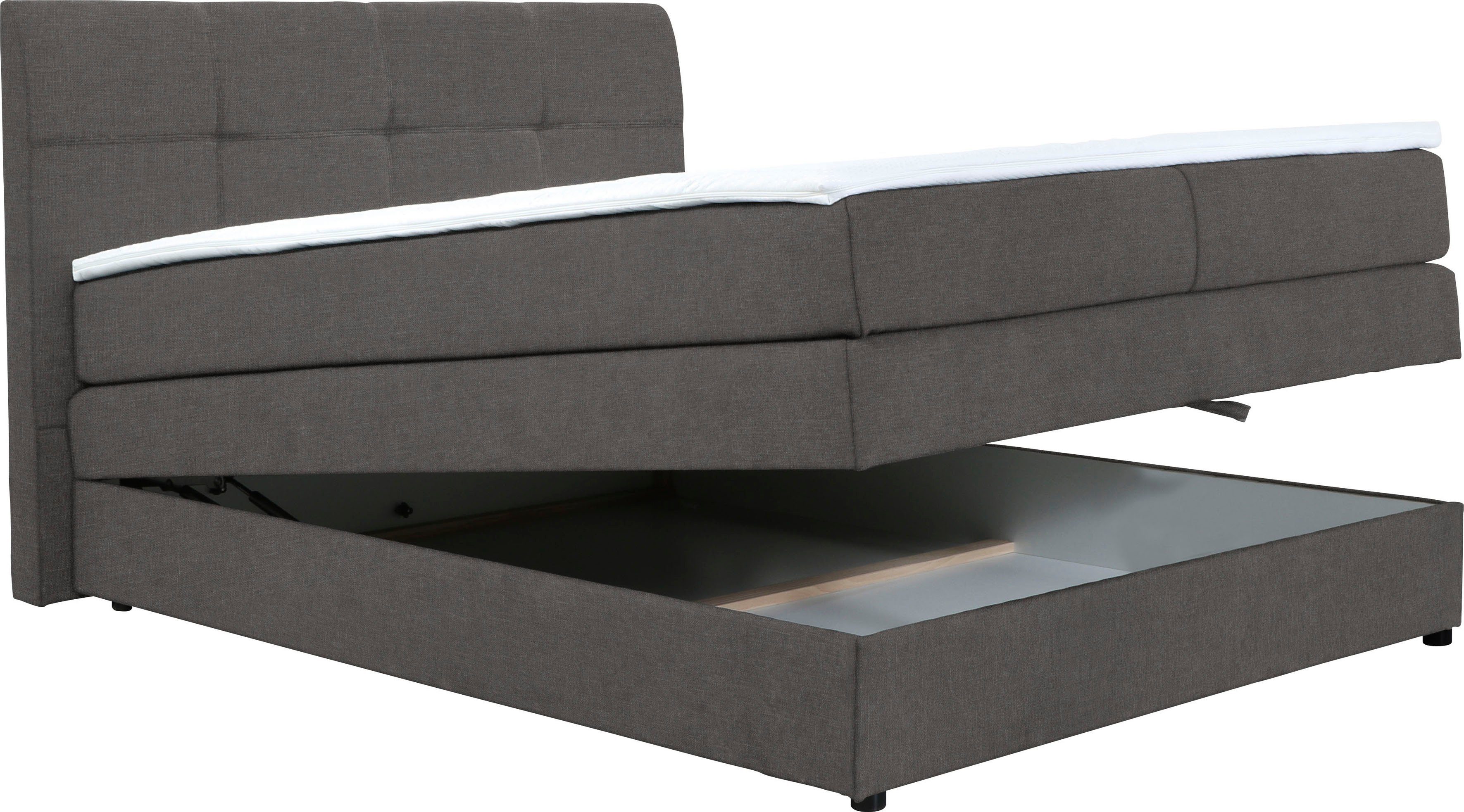 Home affaire Boxspring Finja bijzonder comfortabele lighoogte, met praktische bedkist (4-delig)