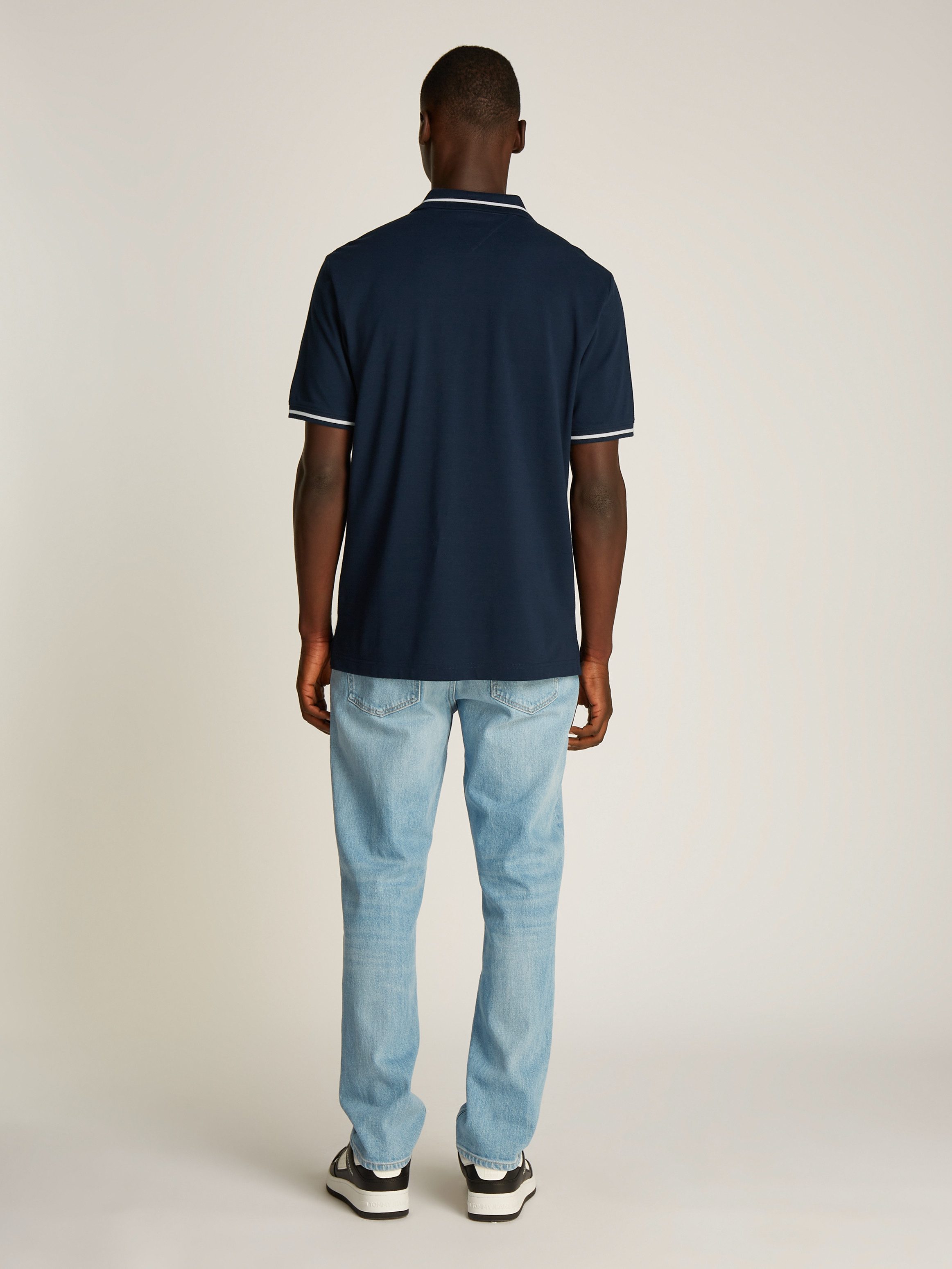 TOMMY JEANS Poloshirt TJM REG TIPPED POLO met gestreepte details