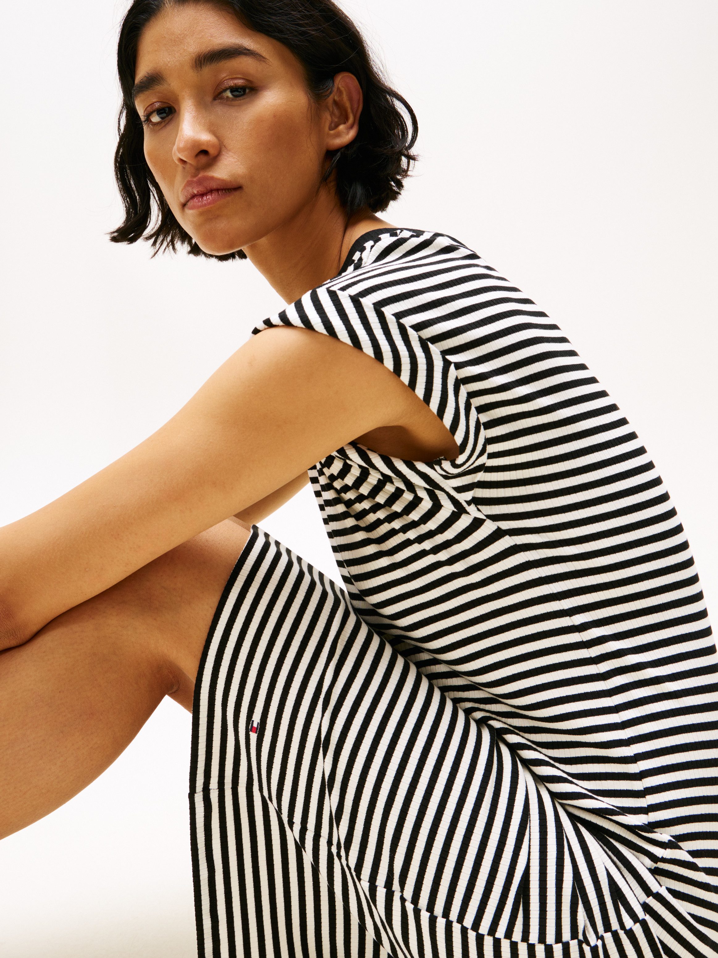 Tommy Hilfiger Shirtjurk RIB SHORT REG TEE DRS