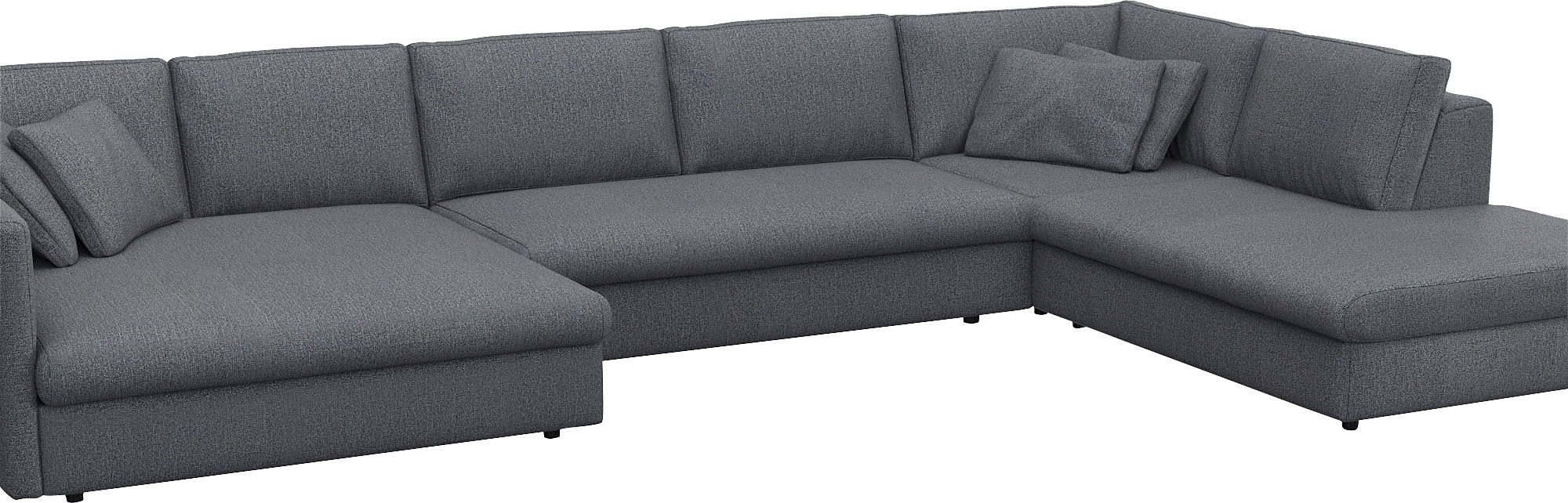 FLEXLUX Zithoek Lovane, U-vorm, comfortabel en comfortabel Zacht en zeer comfortabel, grote zitdiepte op koudschuim, inclusief sierkussen