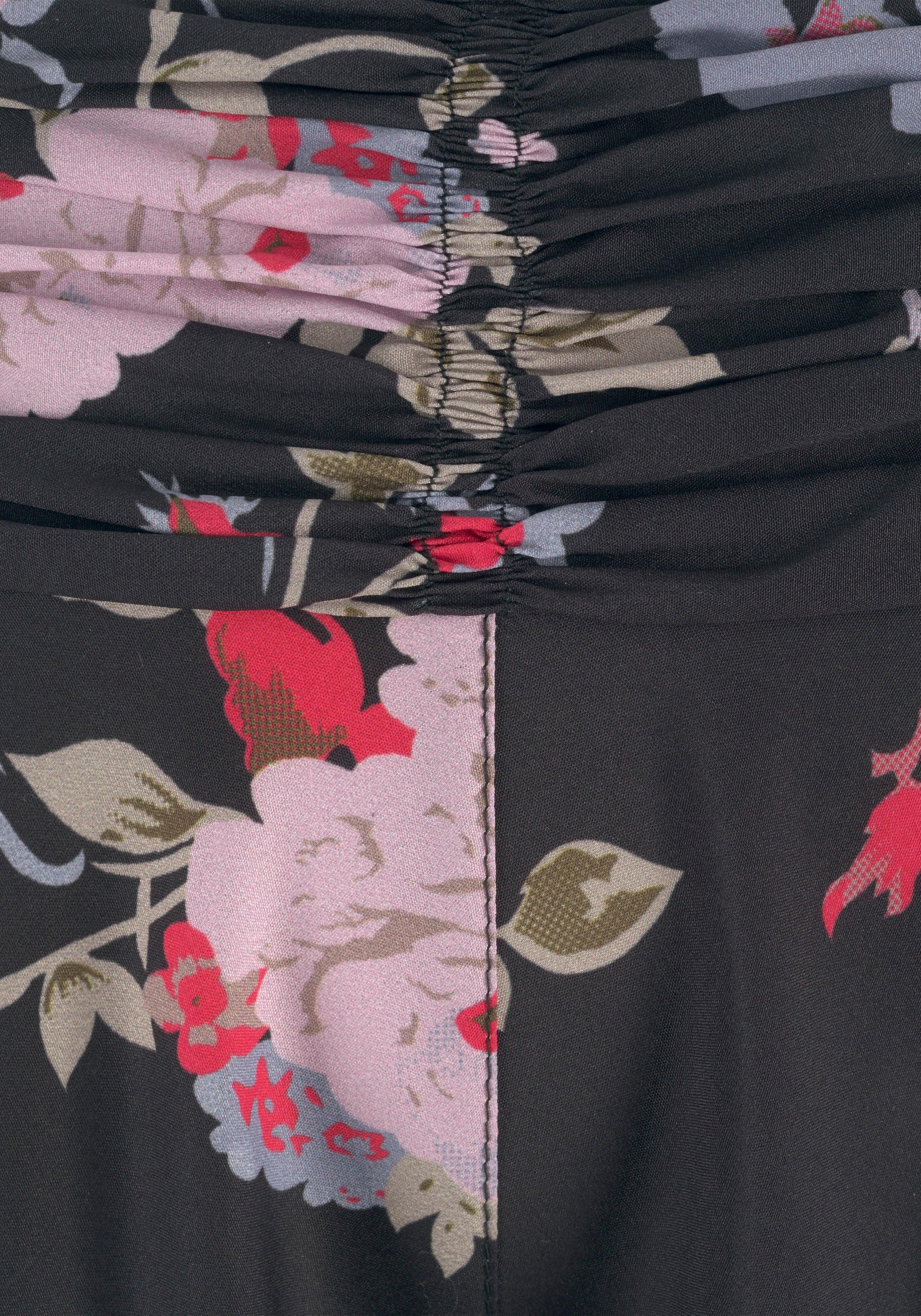 Lascana Broekrok met bloemenprint, culotte stijl, extra wijde pijpen
