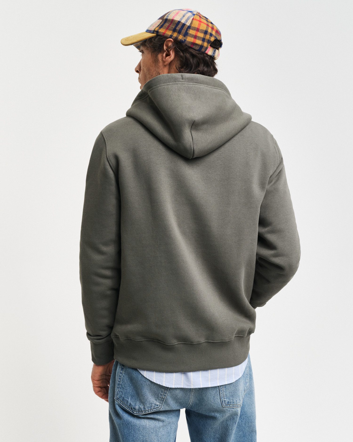 Gant Capuchonsweatvest EMBOSSED FULL-ZIP HOODIE een verheven gant-grafiekembossing op de borst