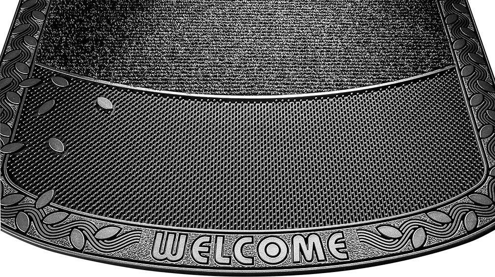 Home2Fashion Mat TC Clean Leaves Vuilafstotende mat, met tekst, robuust, geschikt voor binnen en buiten