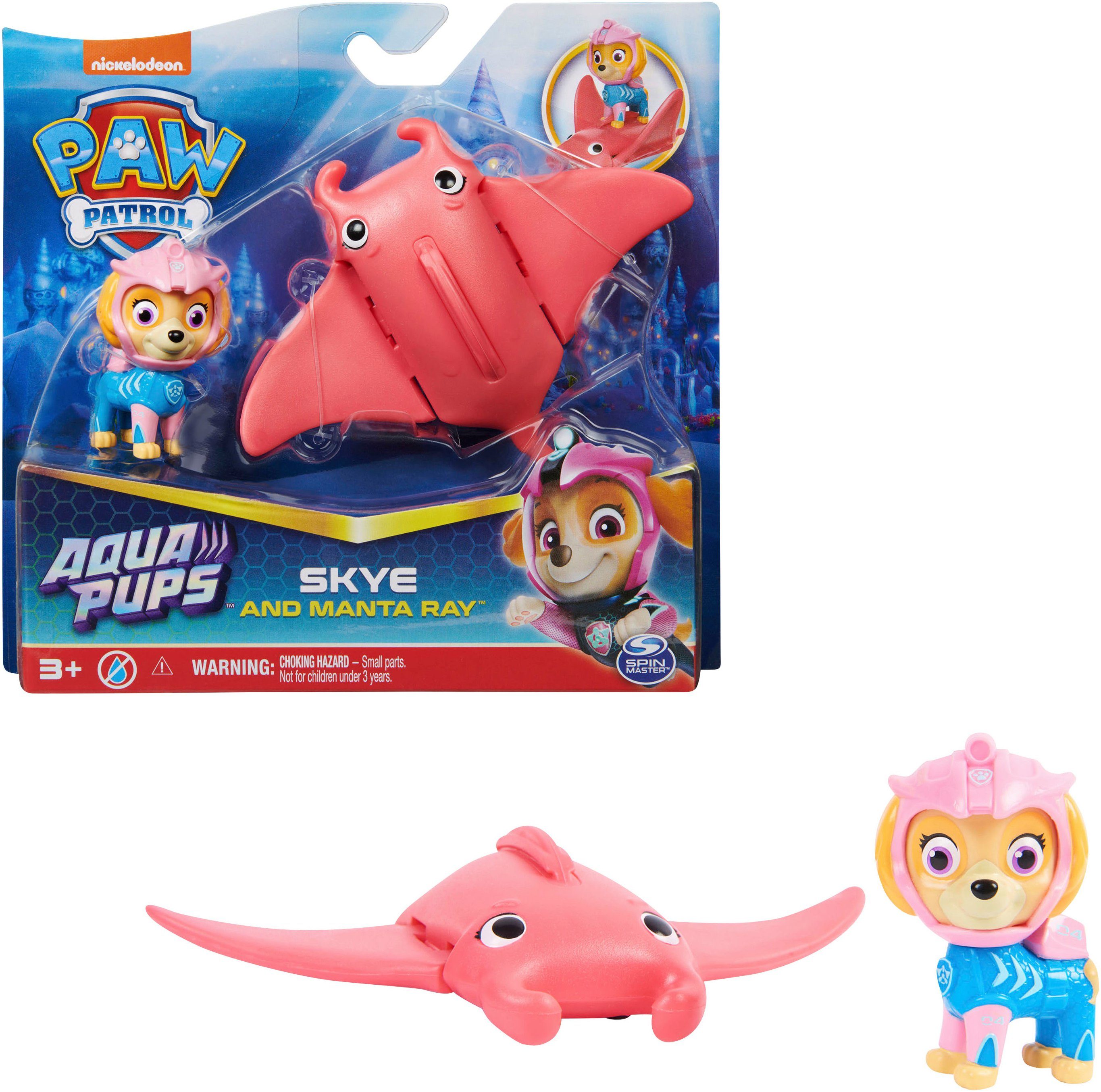 Spin Master Speelfiguur Paw Patrol - Aqua Pups - Hero Pups Solid Skye (set)